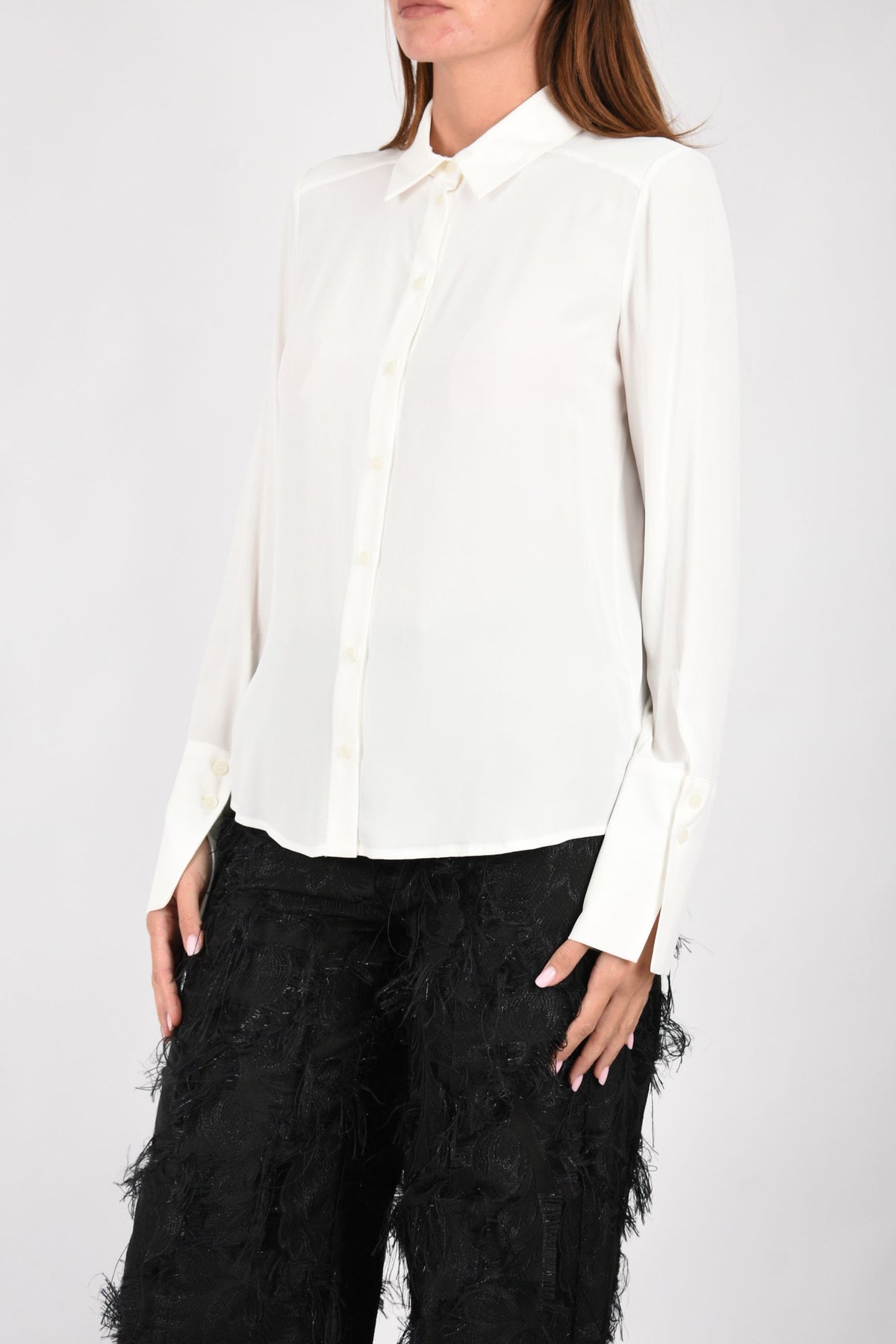 Camicia fluida in crêpe di viscosa 8C0075A8I1