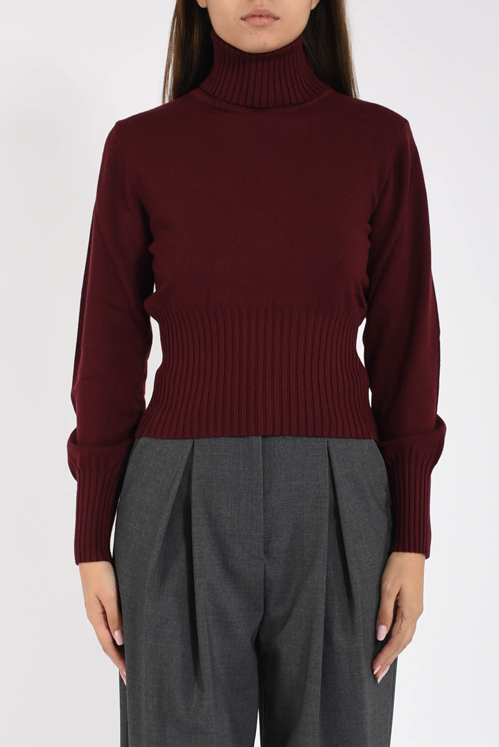 maglia in lana collo alto