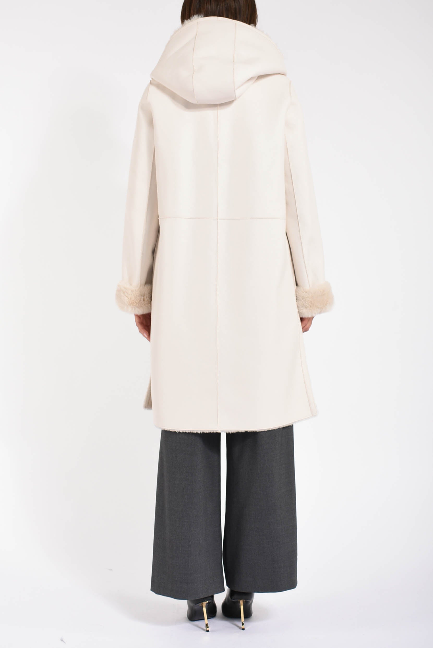 cappotto reversibile in ecopelliccia