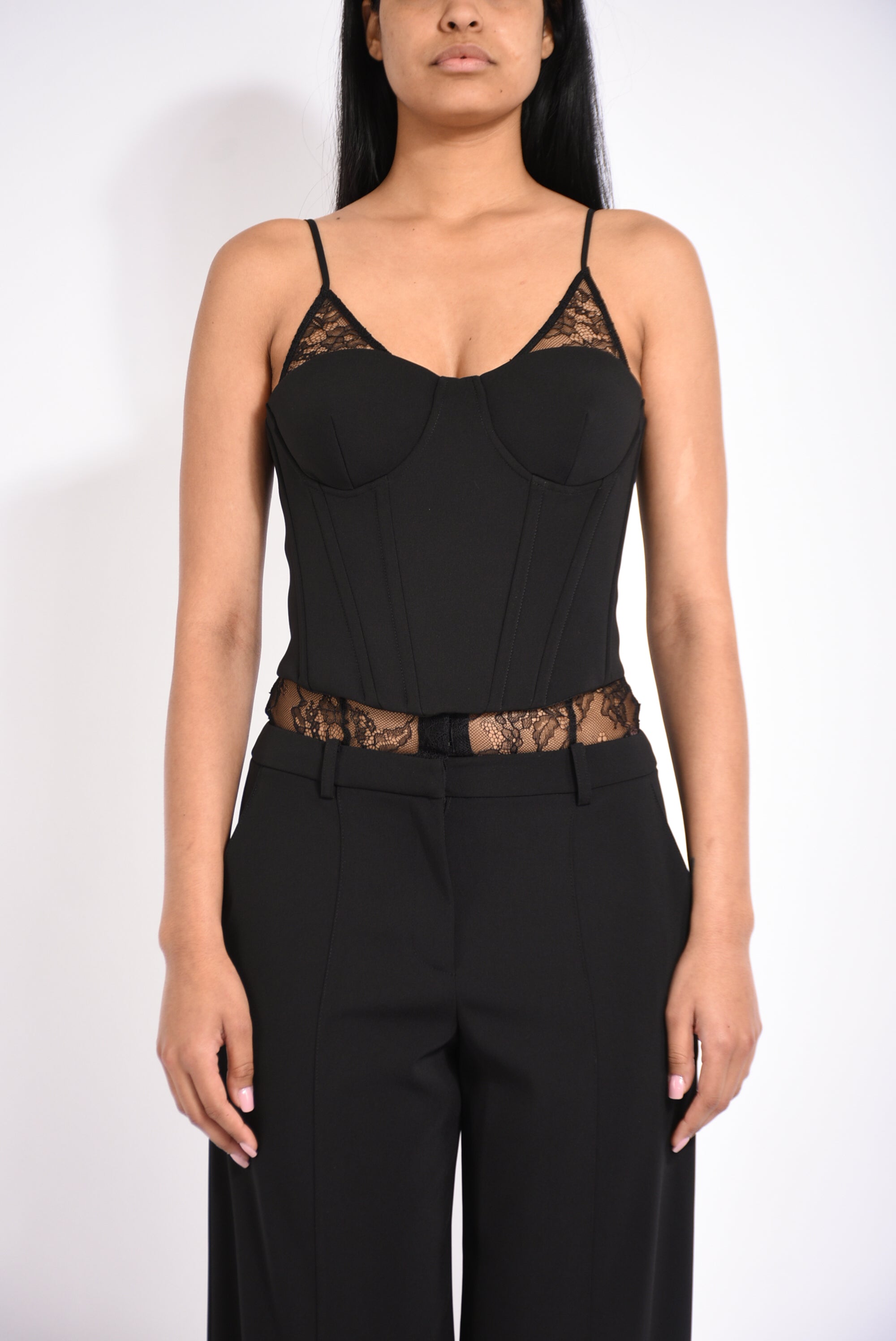 top Corsetto con dettagli in pizzo