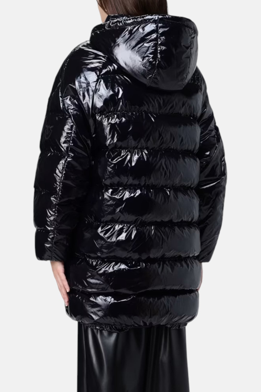 piumino lungo in nylon modello burro