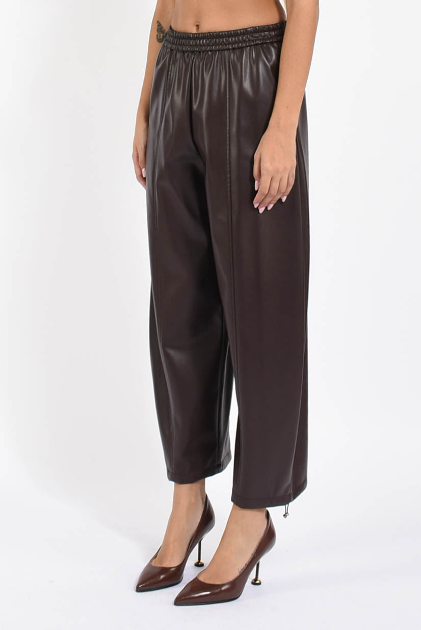 Pantaloni balloon effetto pelle