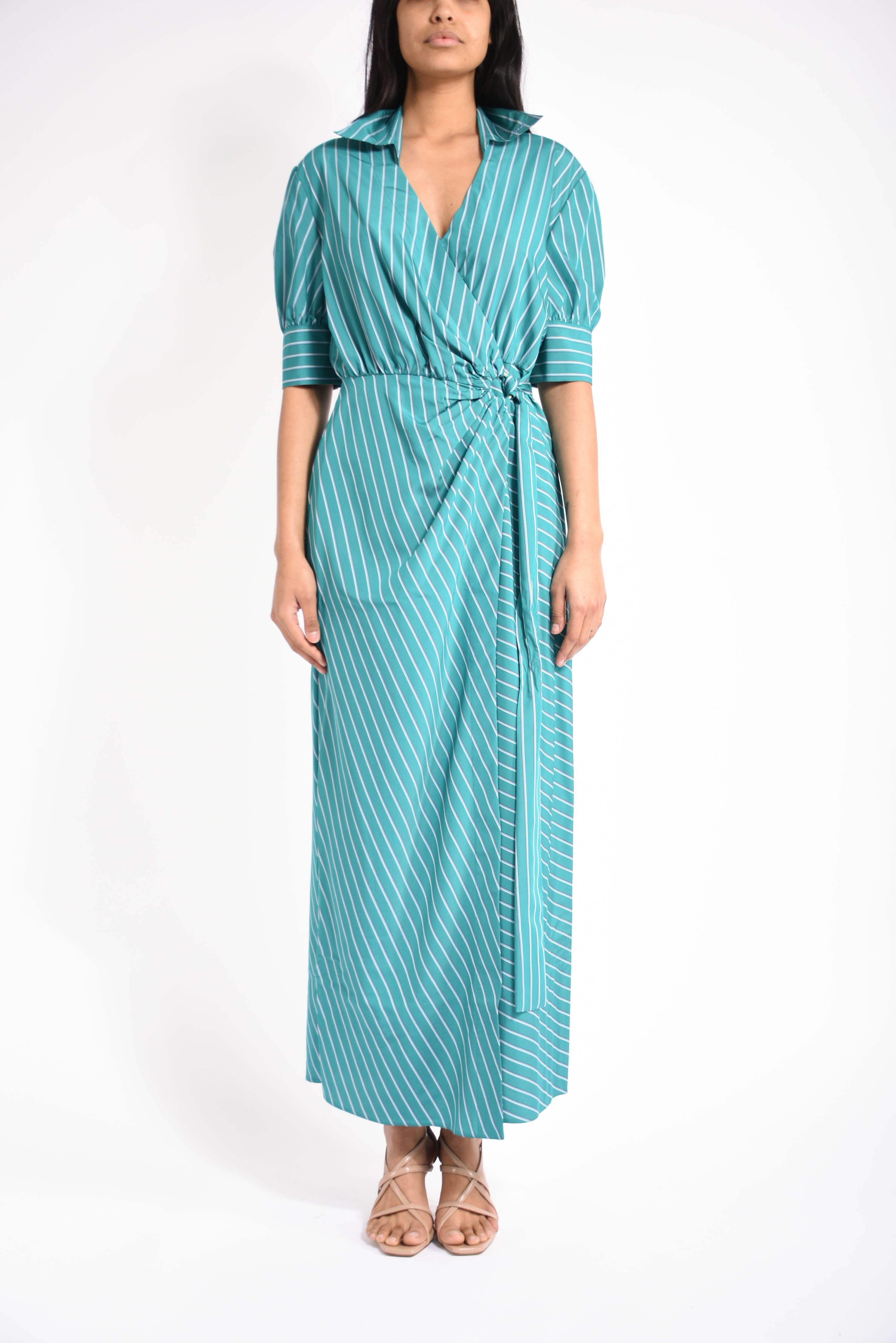 Abito lungo con motivo a righe alexandra