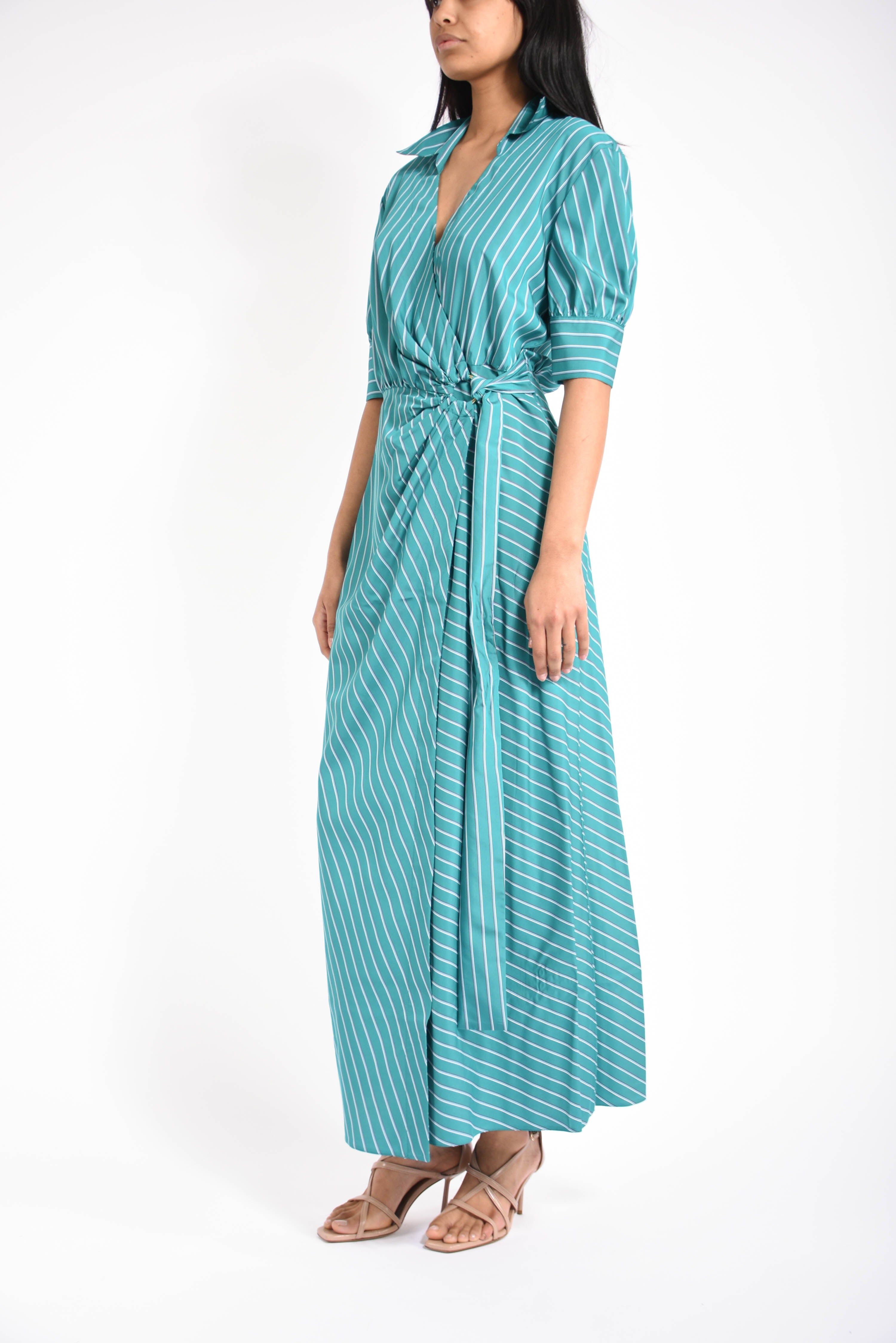 Abito lungo con motivo a righe alexandra