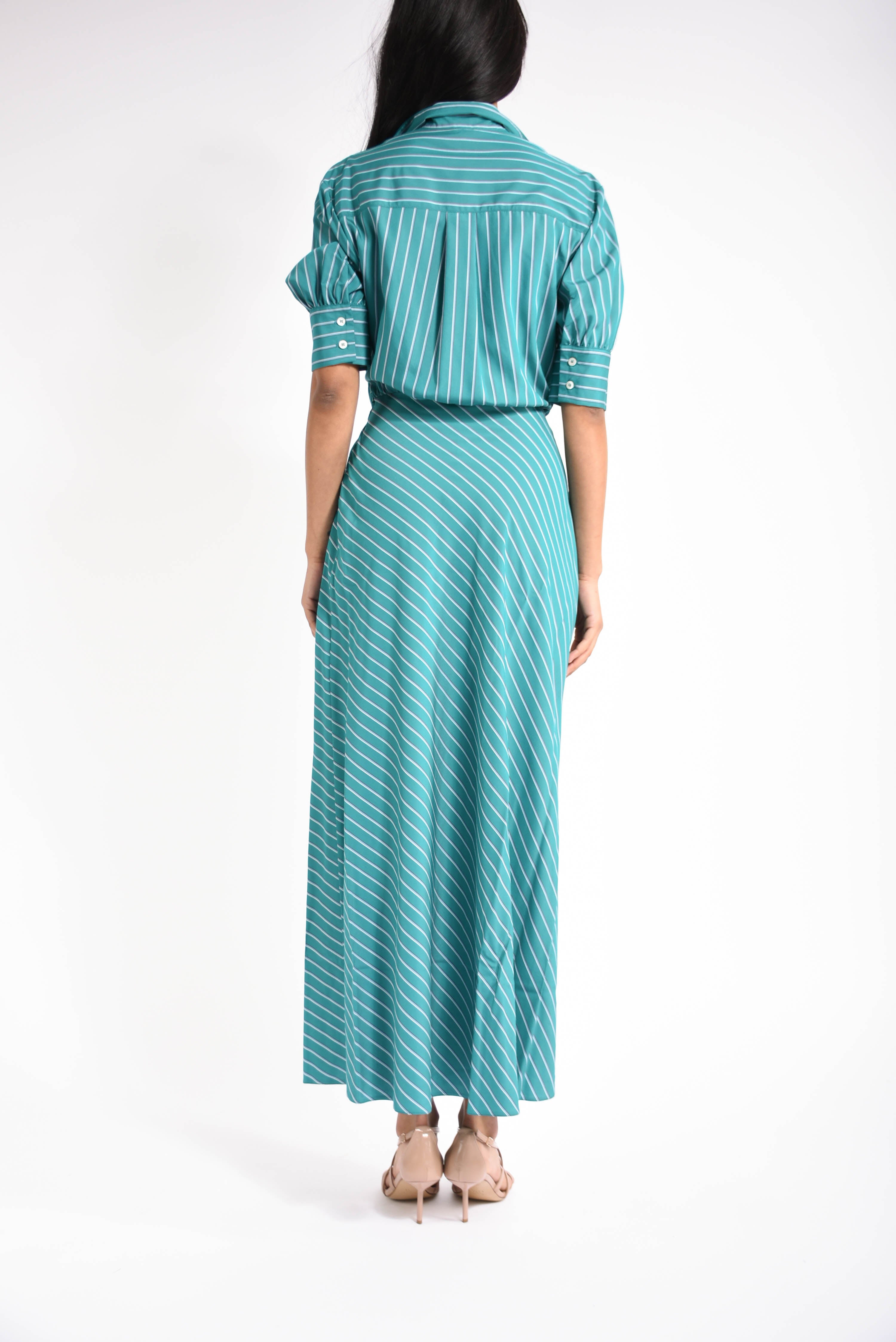 Abito lungo con motivo a righe alexandra