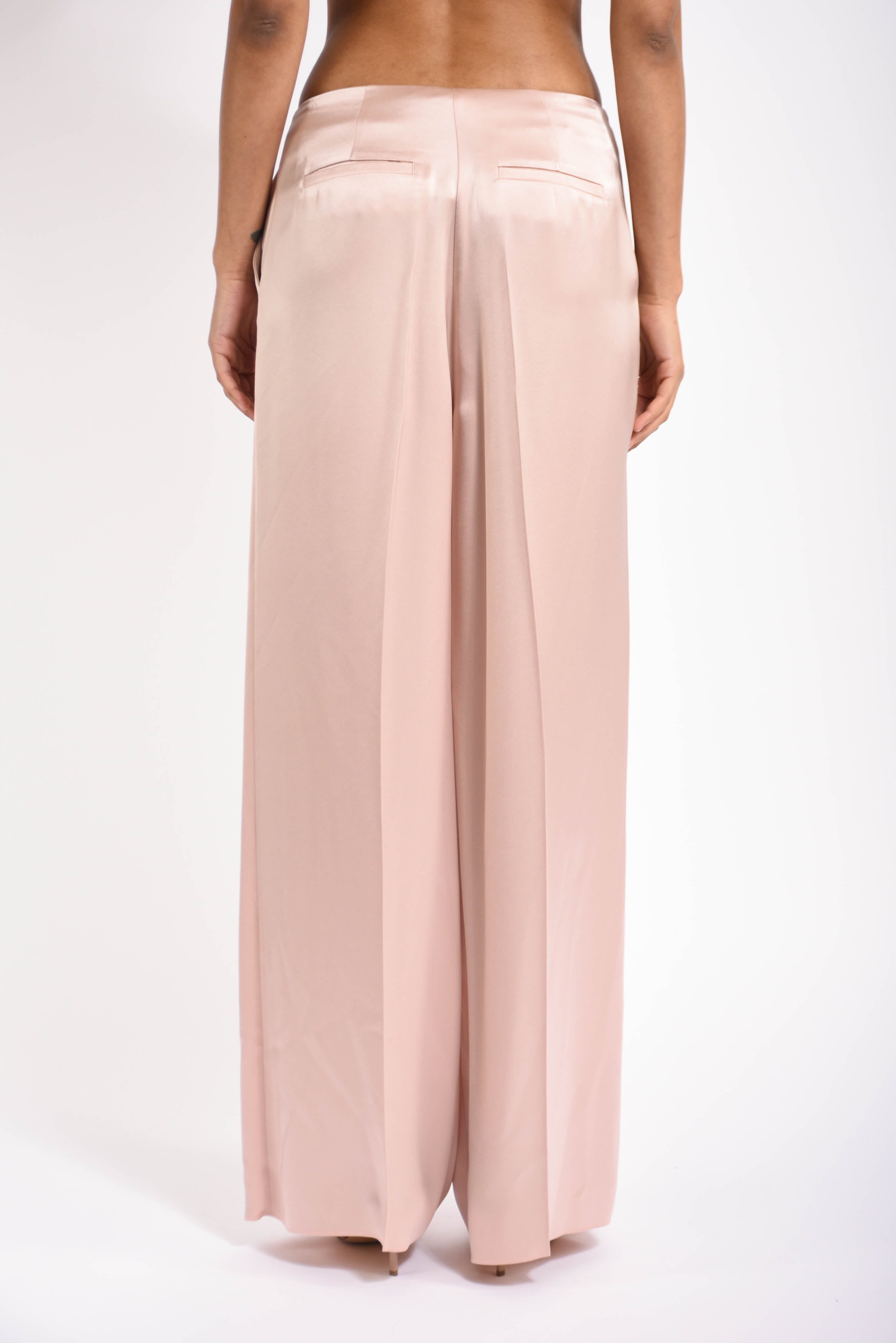 Pantaloni in satin limoncello