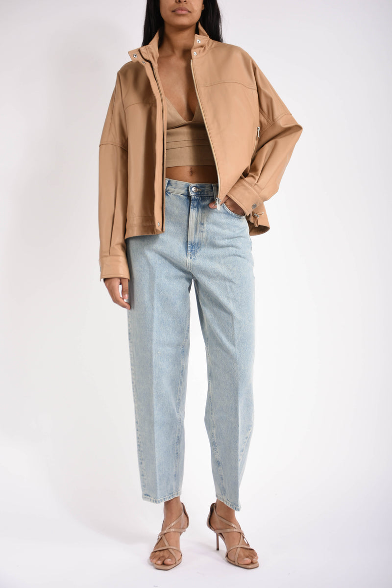 Giacca blouson in nappa bailee