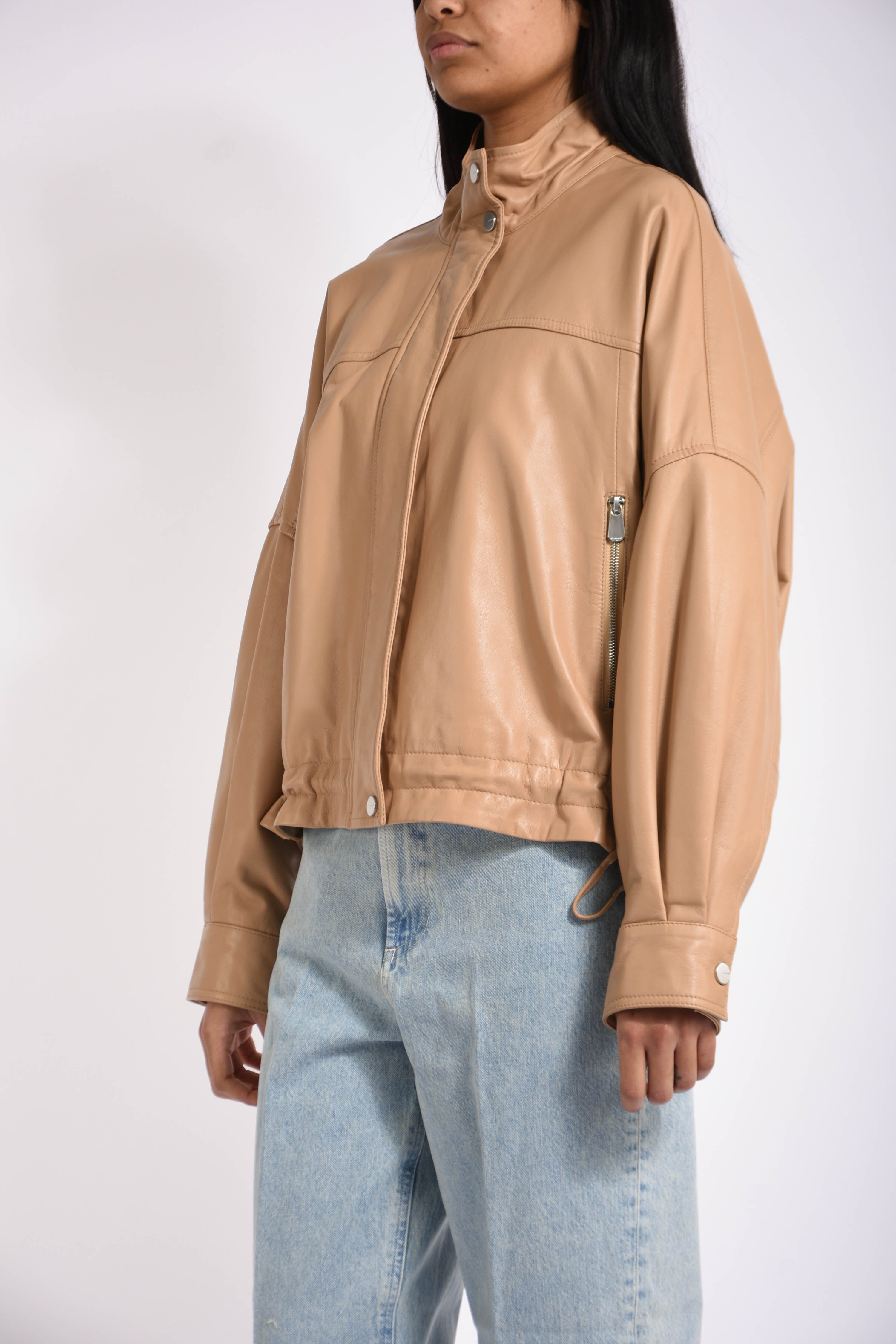 Giacca blouson in nappa bailee