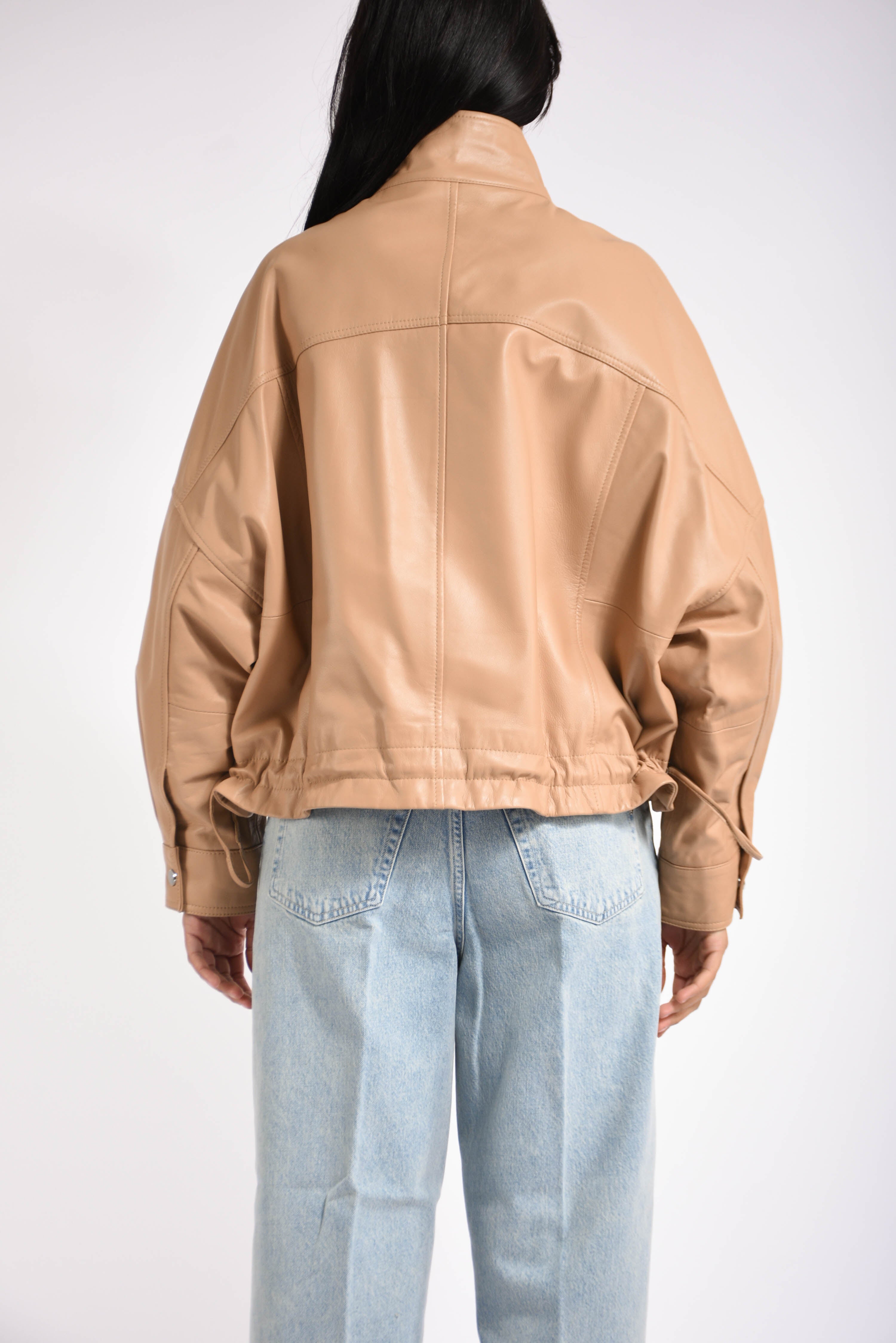 Giacca blouson in nappa bailee