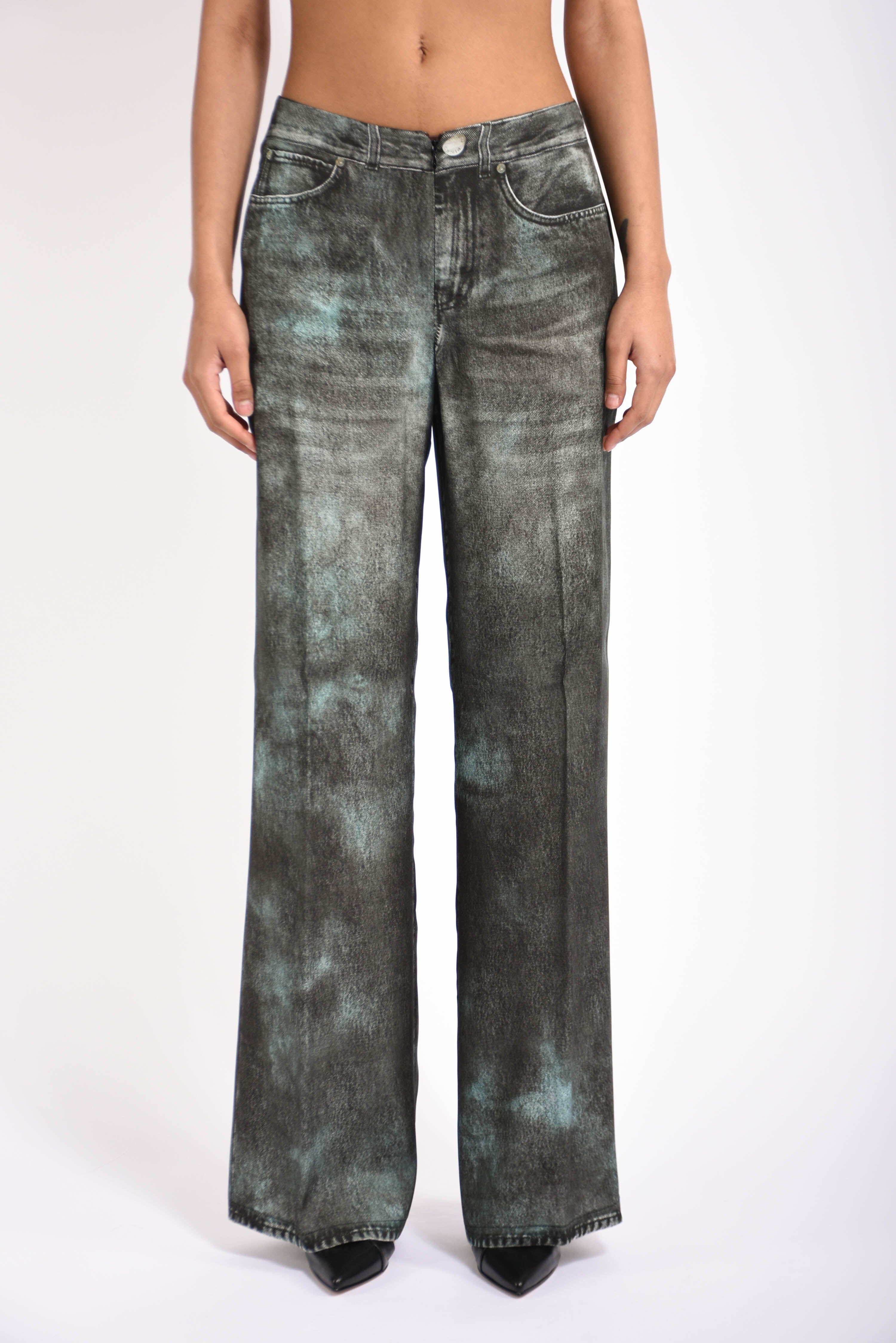 pantaloni in twill stampato ballata