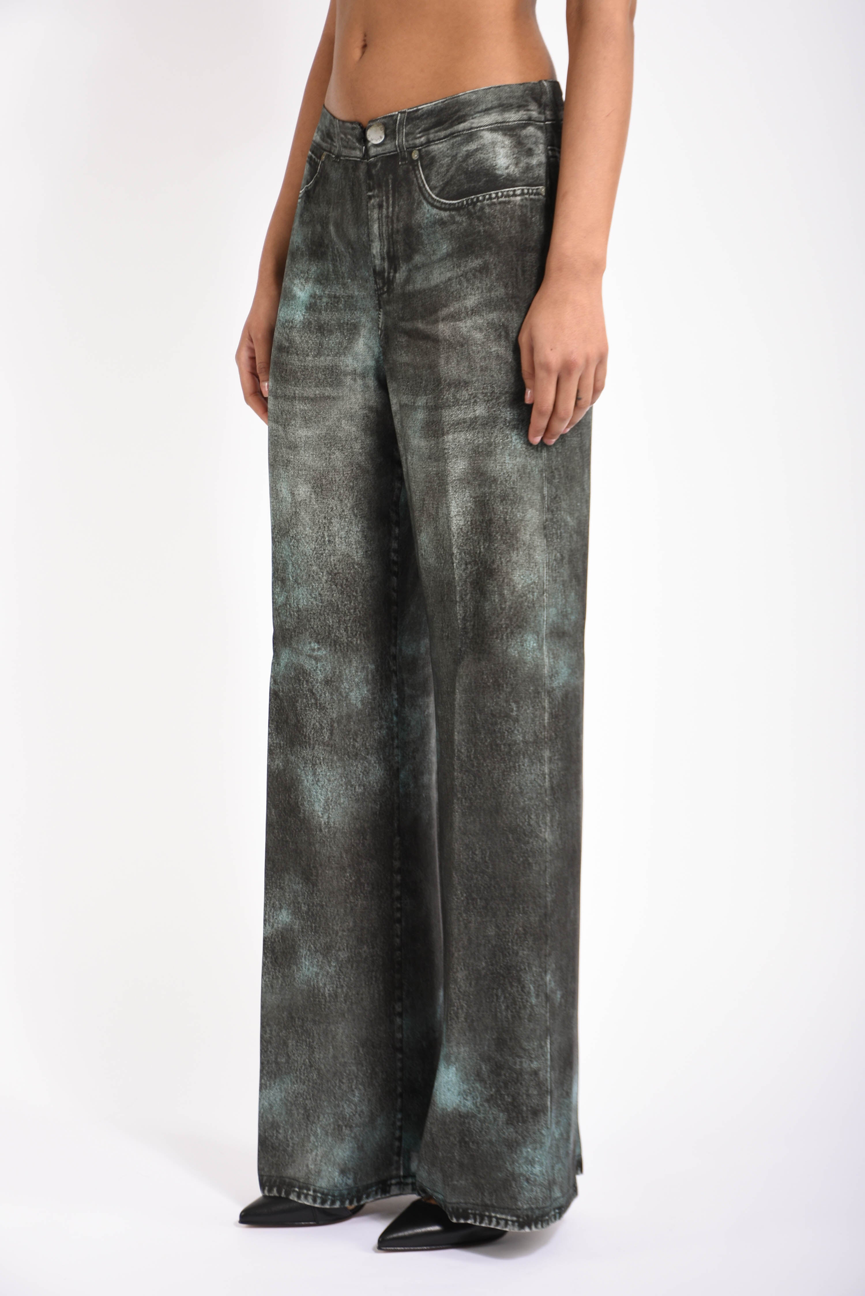 pantaloni in twill stampato ballata