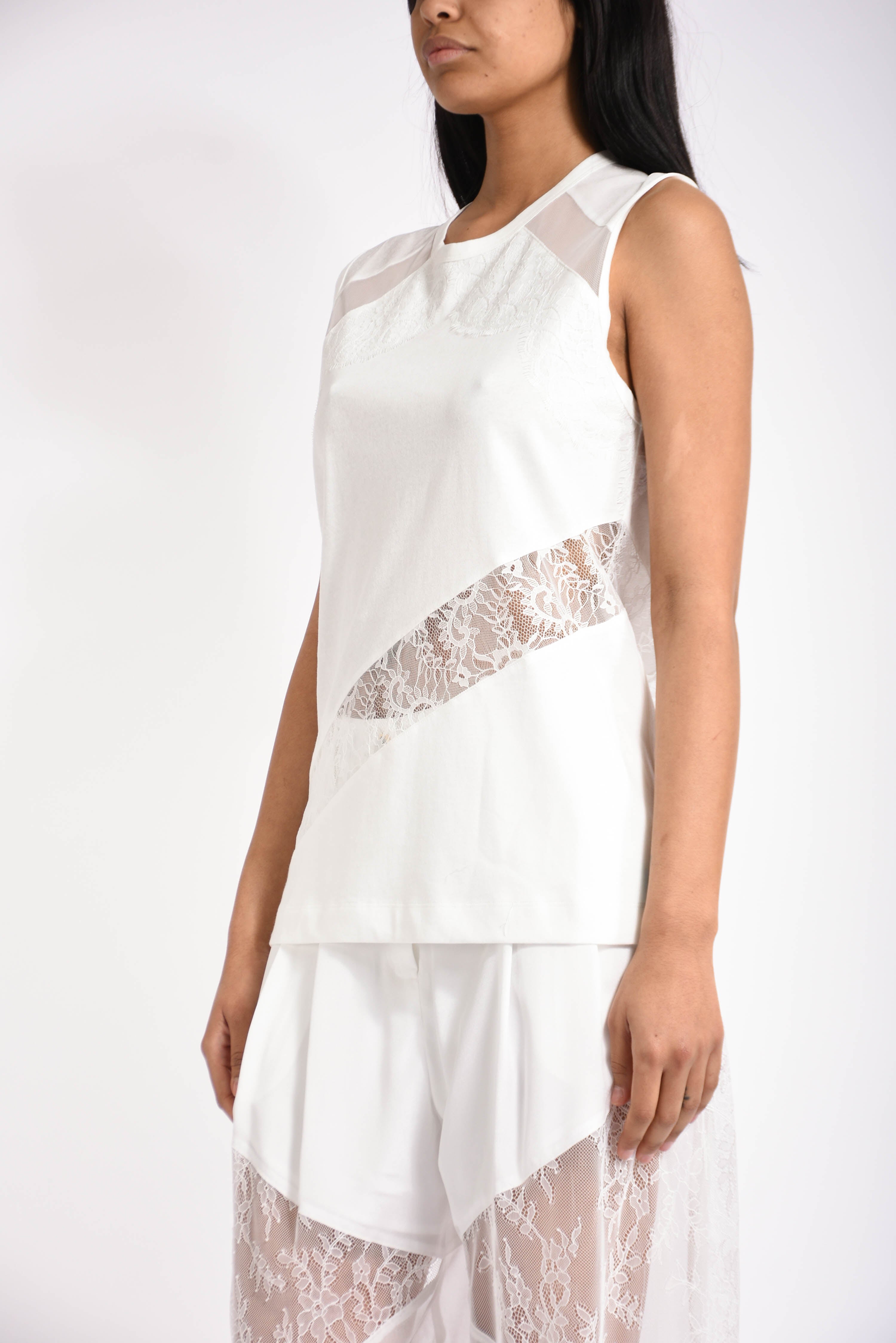 maglia con dettagli in pizzo molly