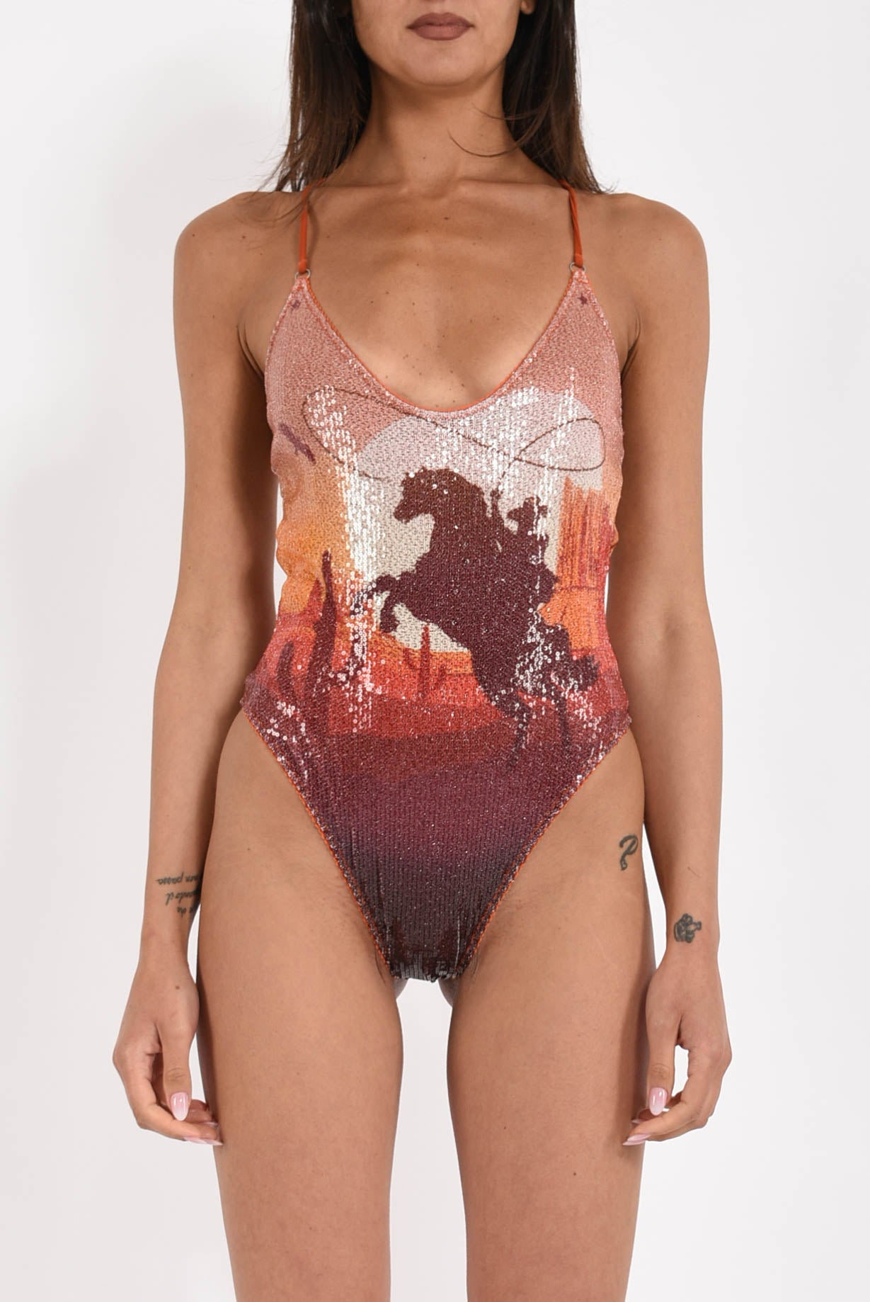Costume Intero Paillettes Far West