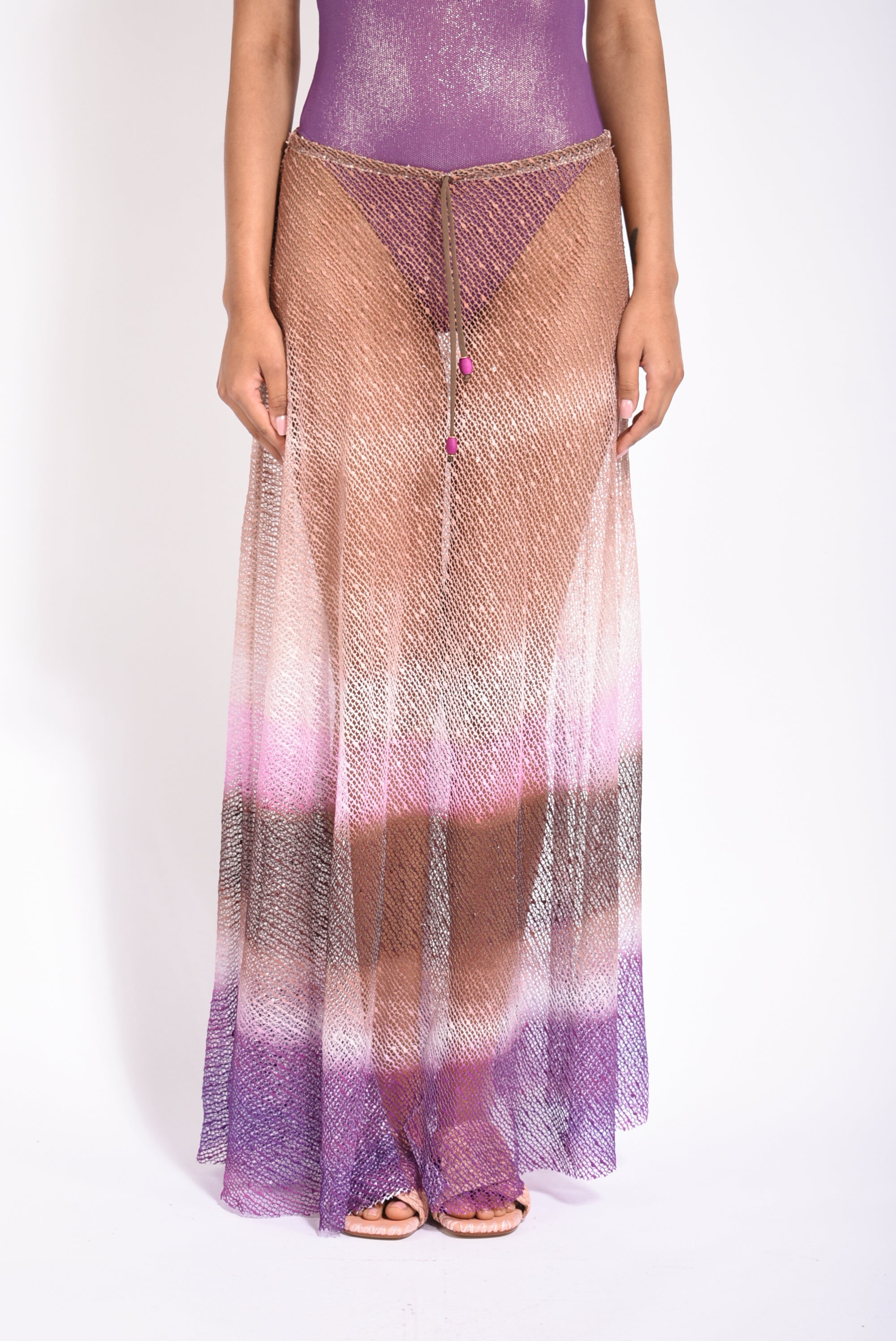 gonna lunga plissè tie dye