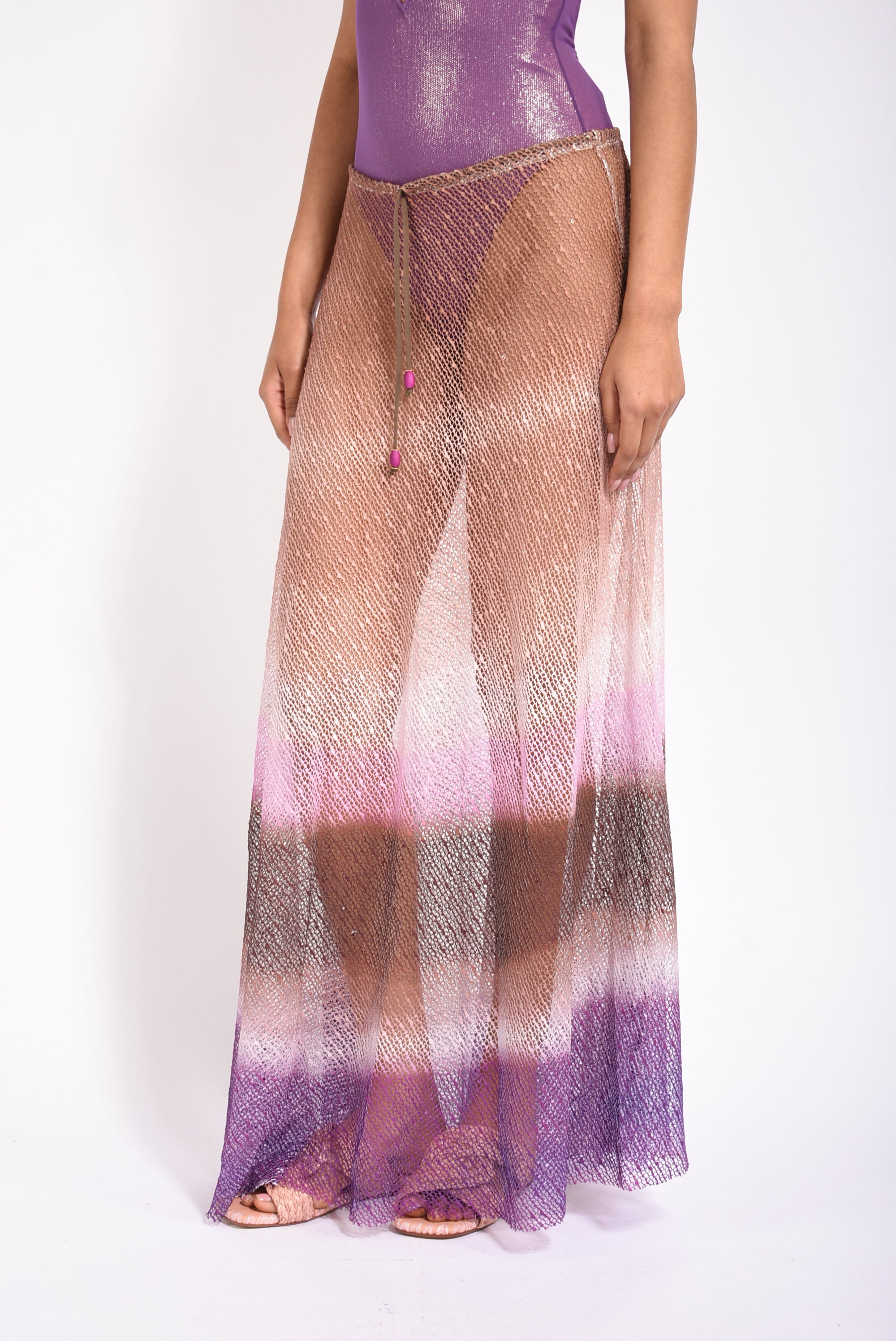 gonna lunga plissè tie dye