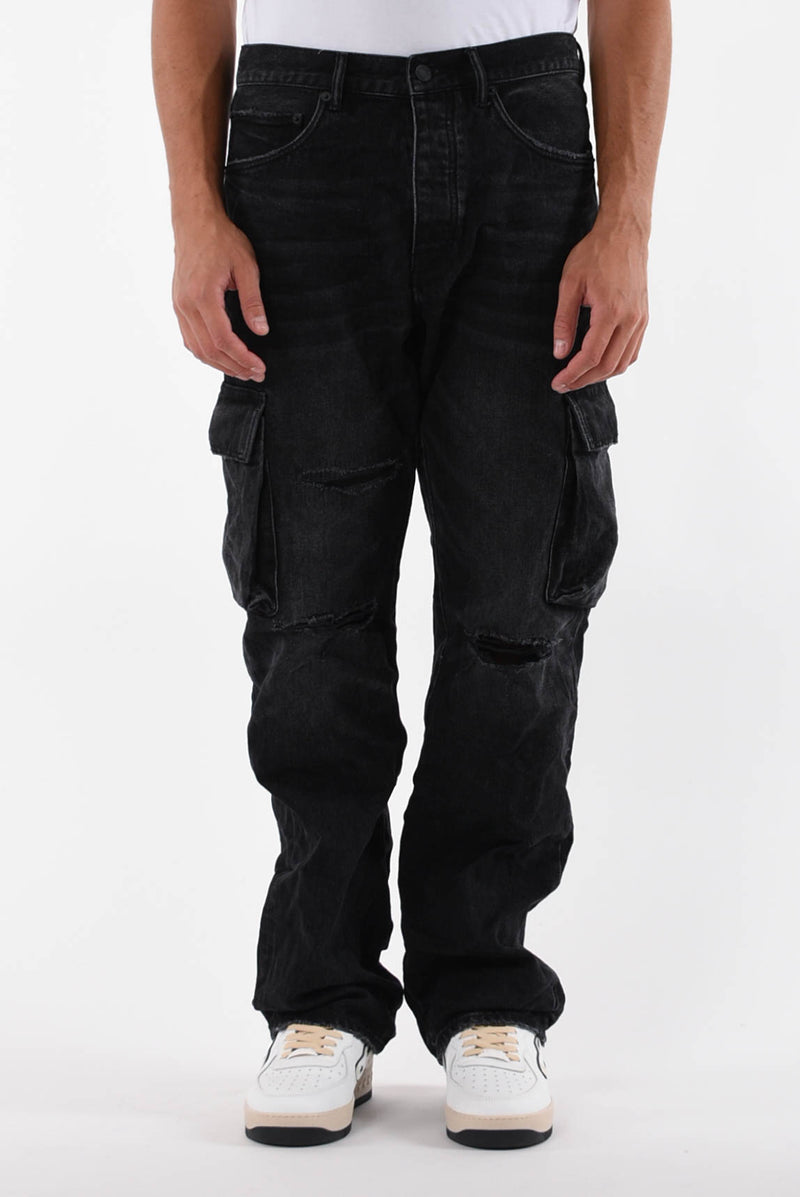 PURPLE Jeans relaxed cargo charcoal