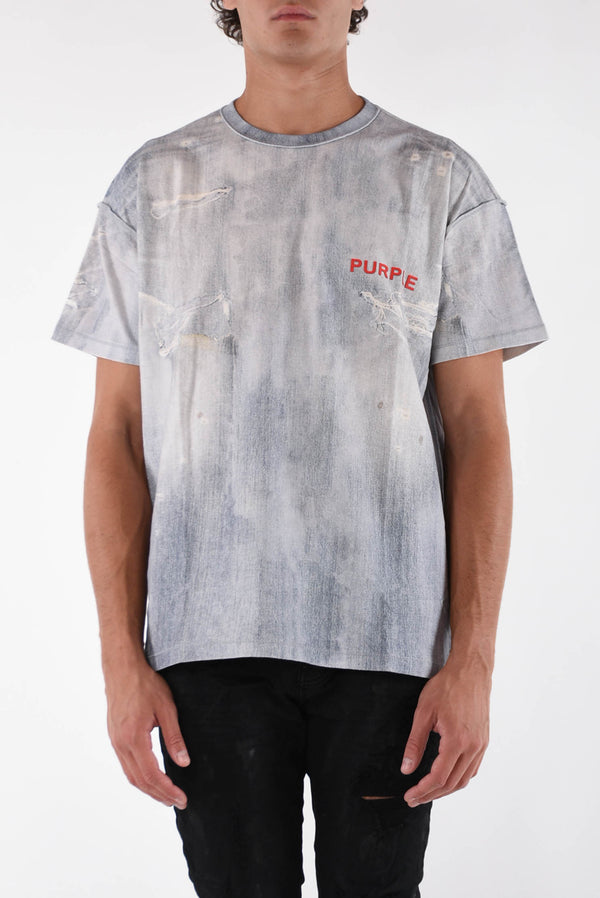 PURPLE T-shirt effetto denim