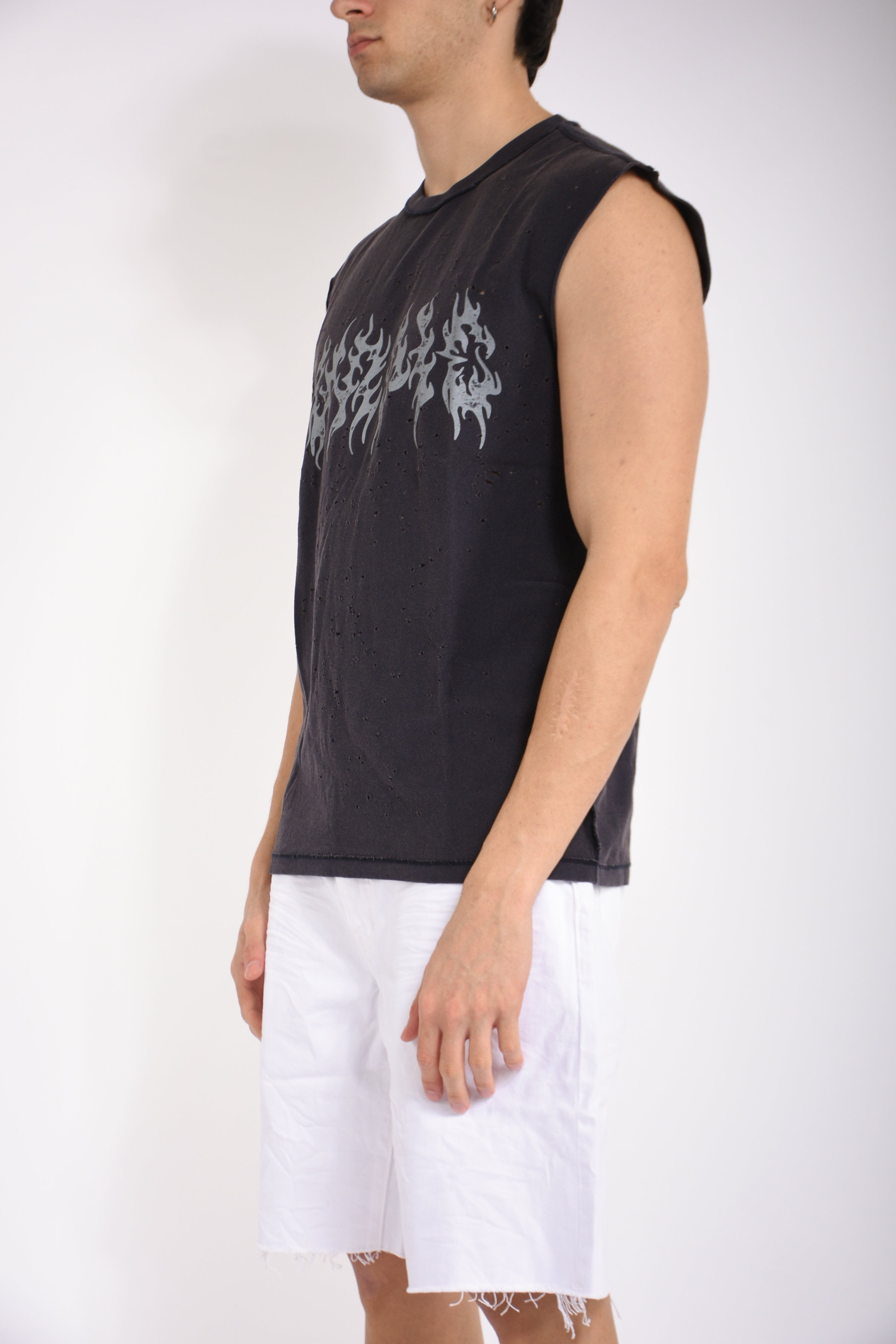 T-shirt texture smanicata