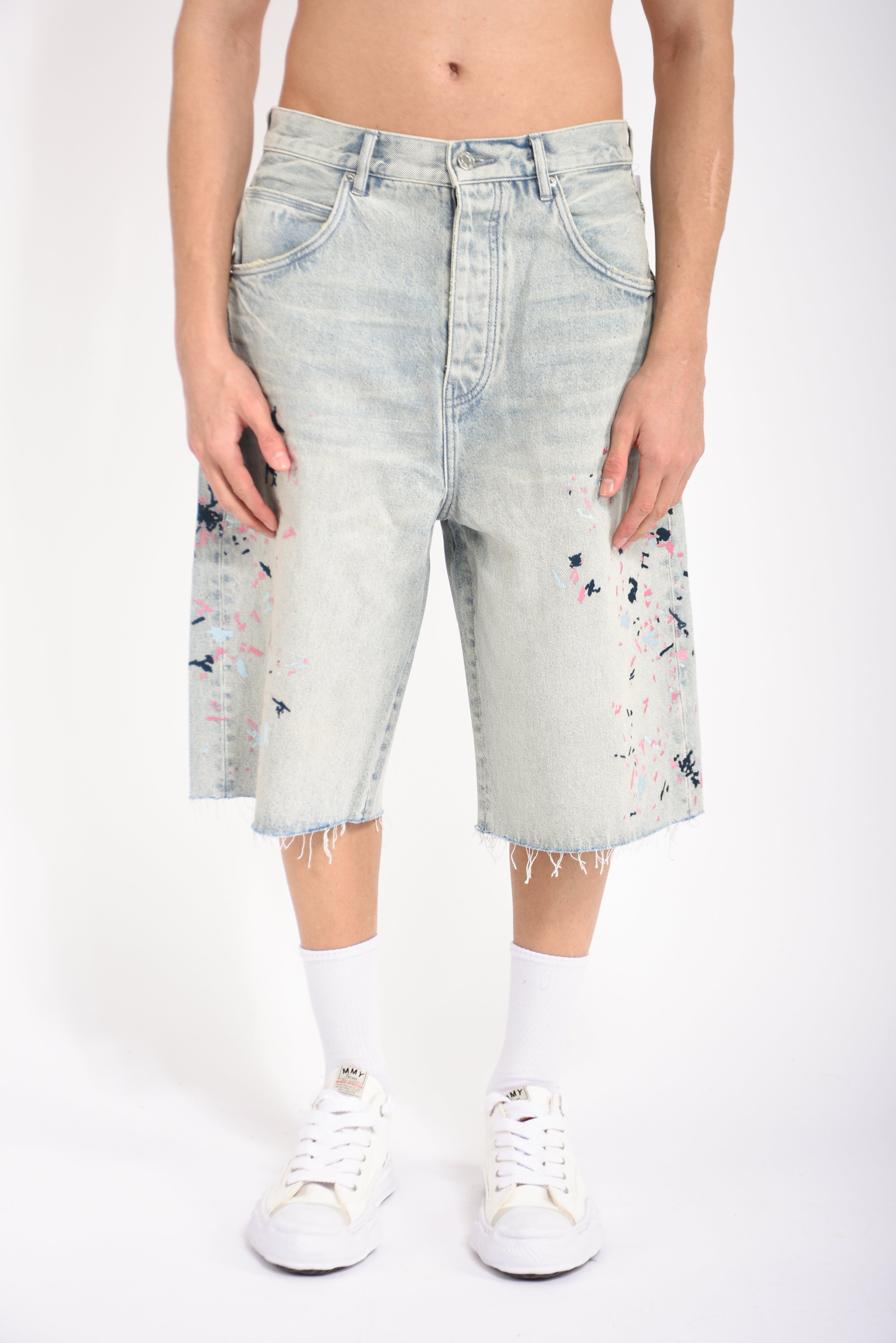 Bermuda splatter embroidery