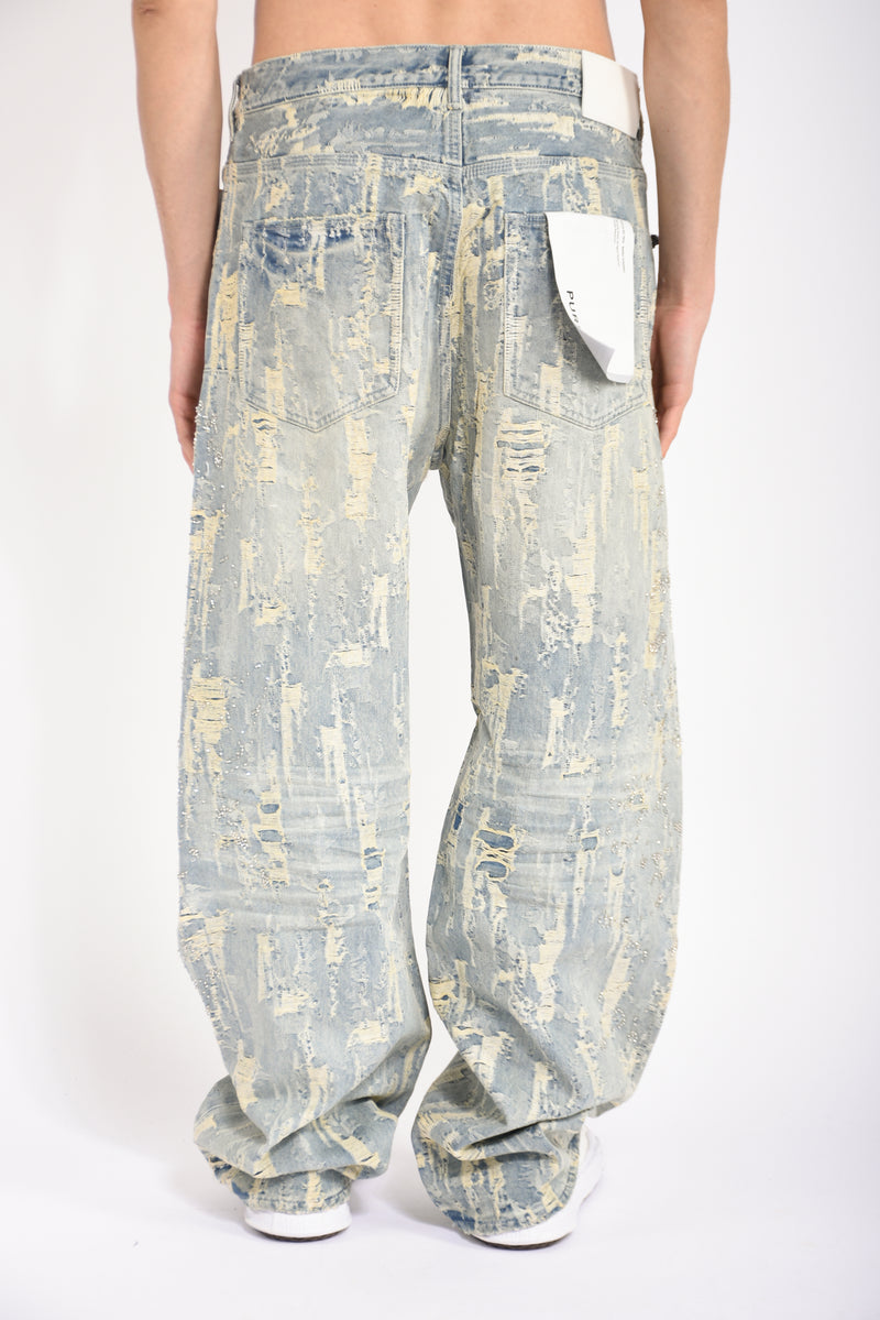Jeans bead splatter destroy