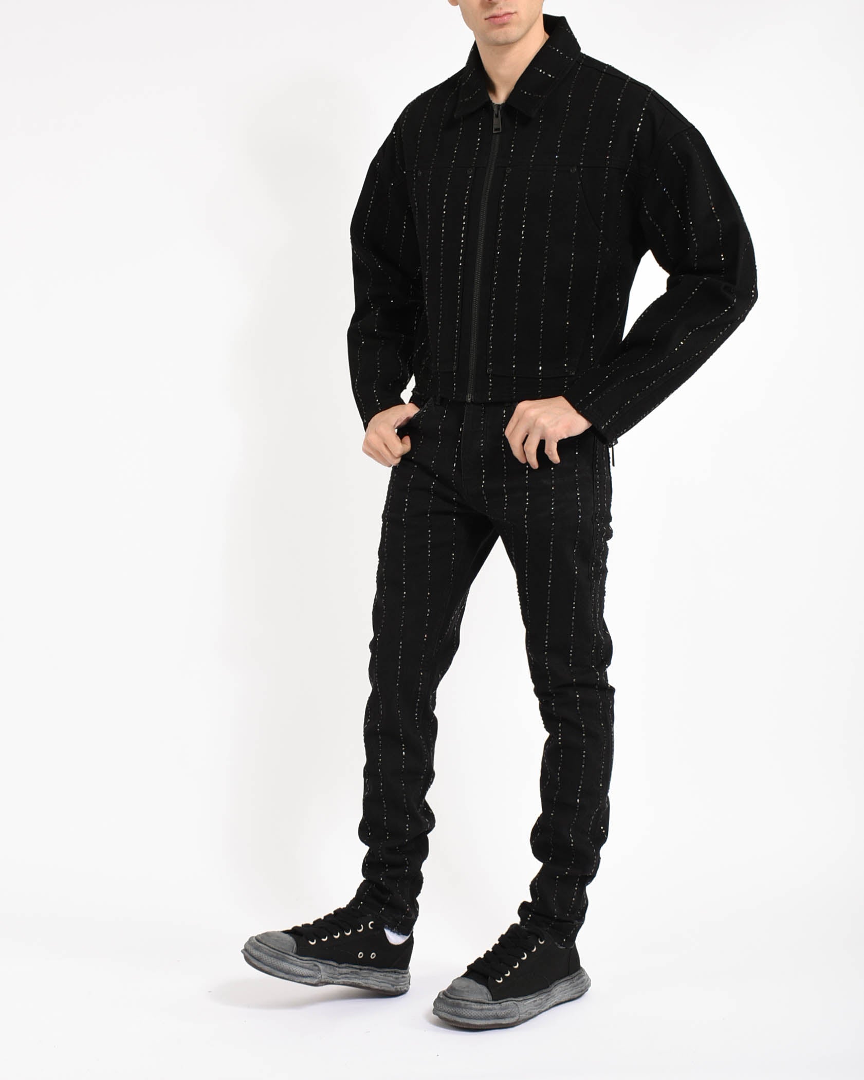 giubbino embellished stripes