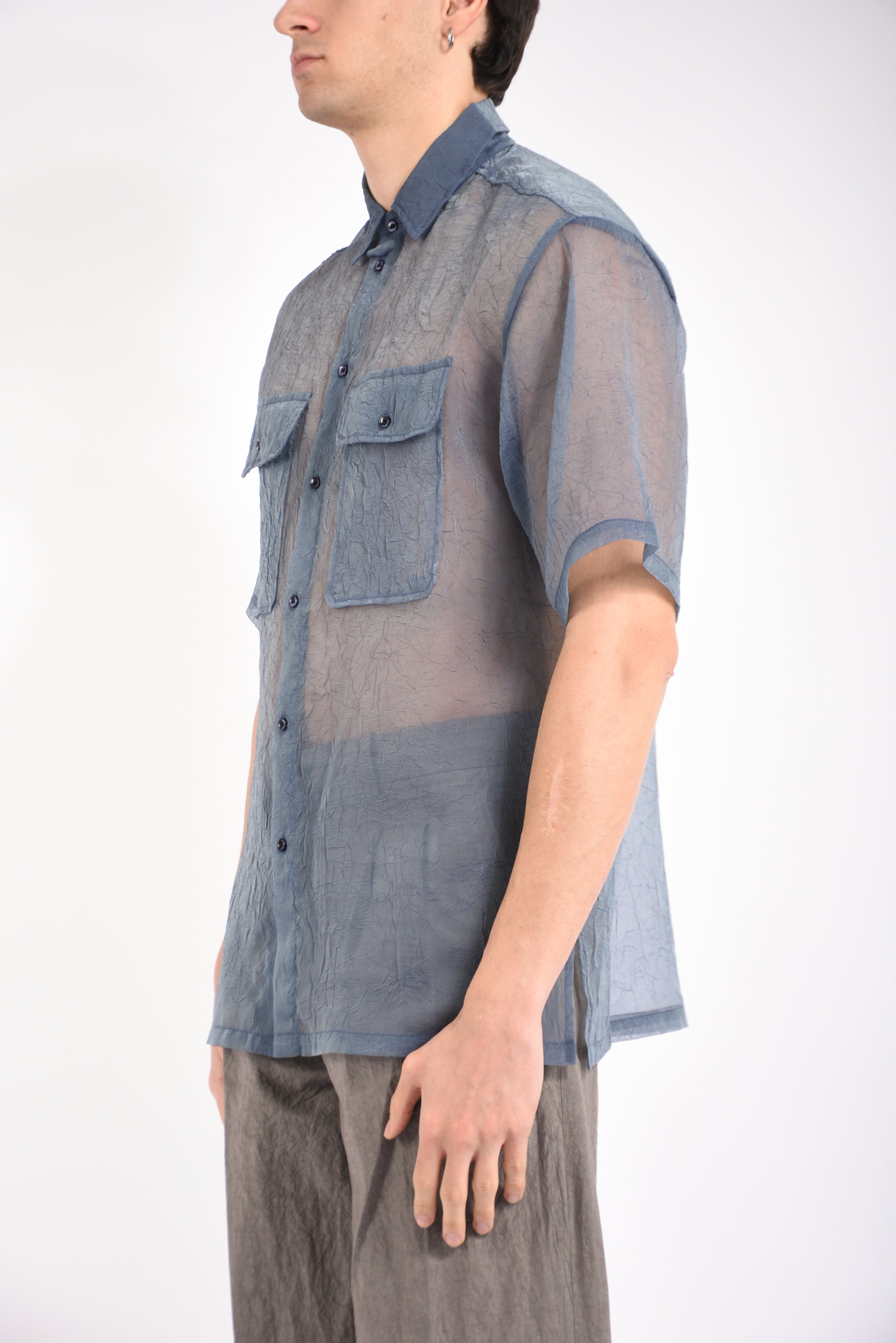 Camicia layered in organza