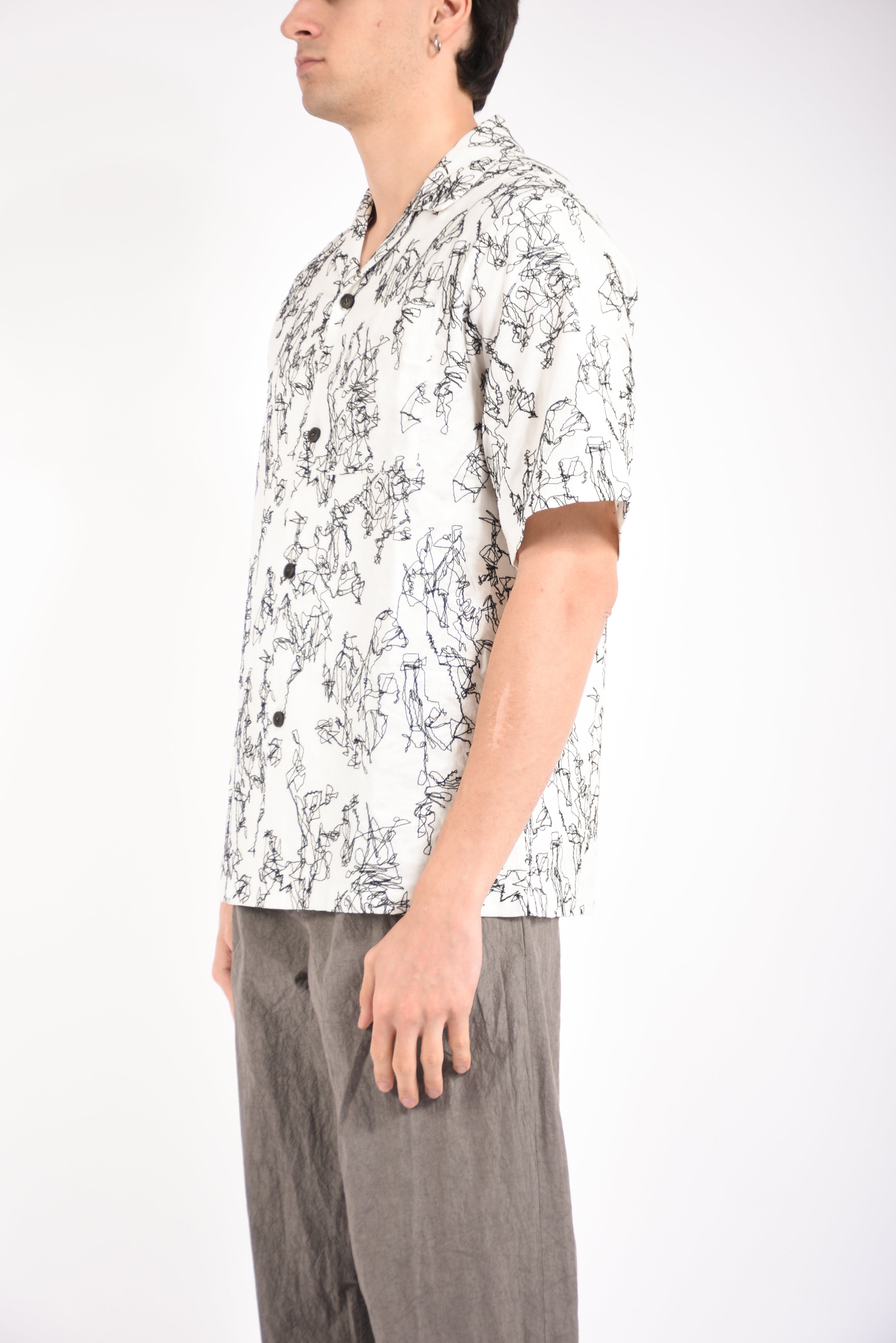 Camicia ricamata in rayon