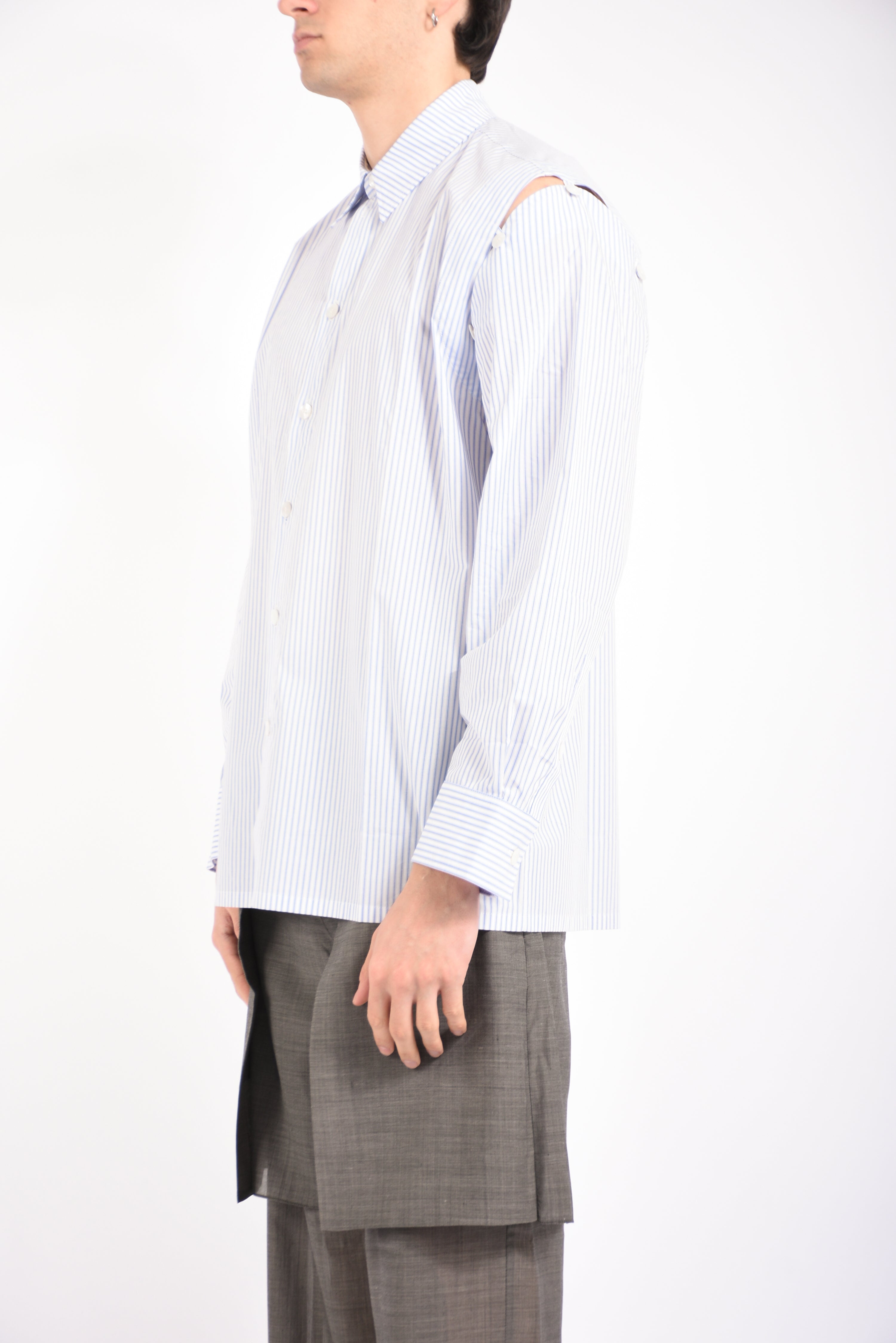 Camicia stripe in popeline