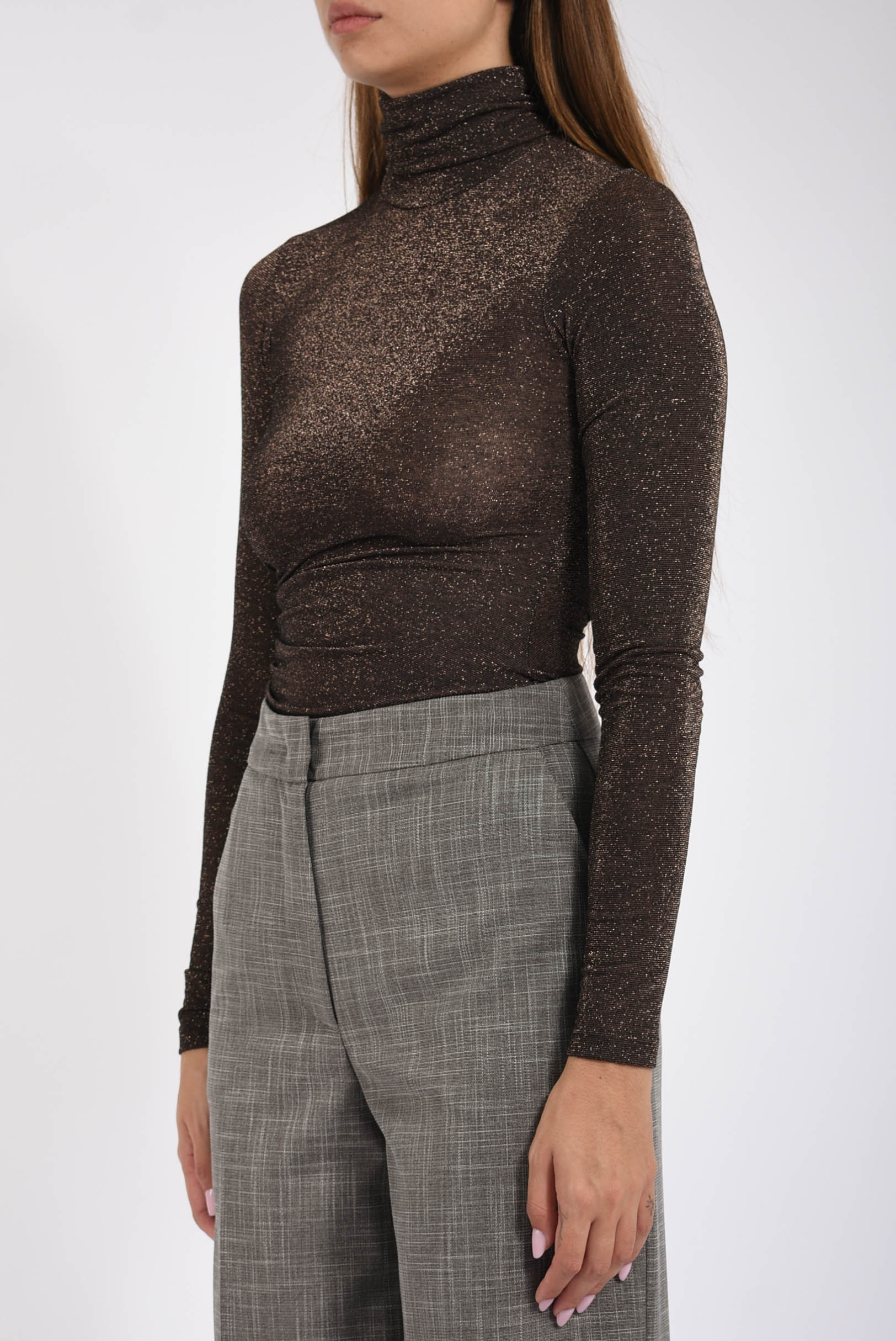 maglia in tulle lurex