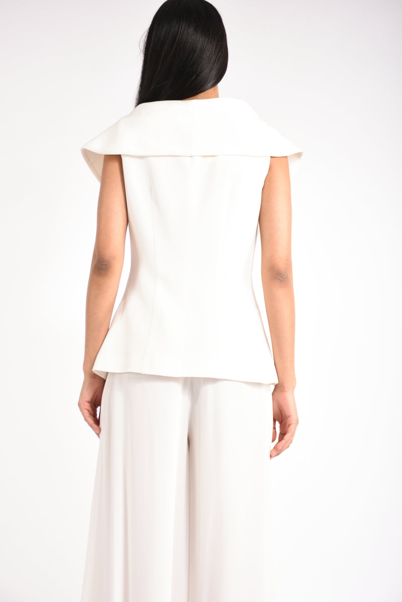 gilet in twill cady