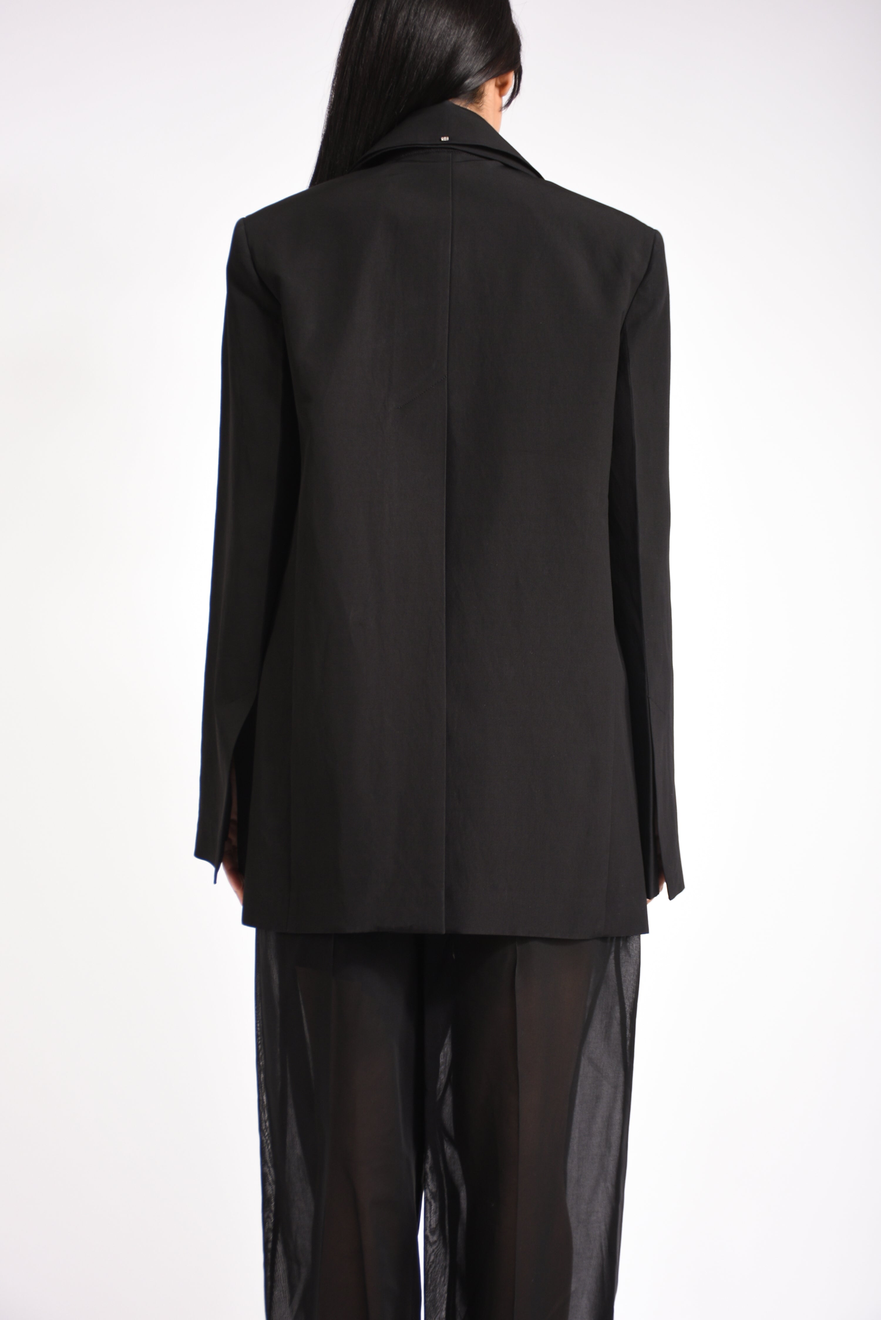 giacca doppio collo in viscosa tenuta