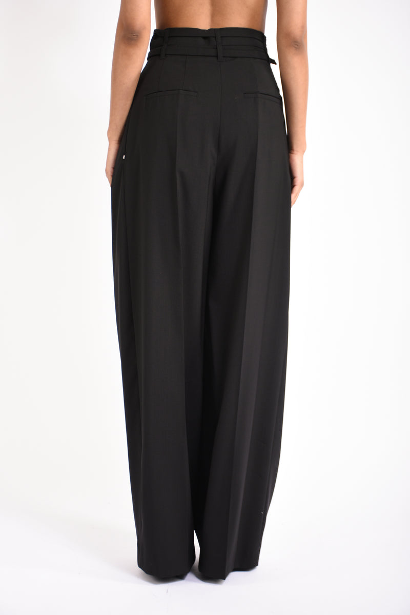 pantaloni ampi in lana stretch bautta
