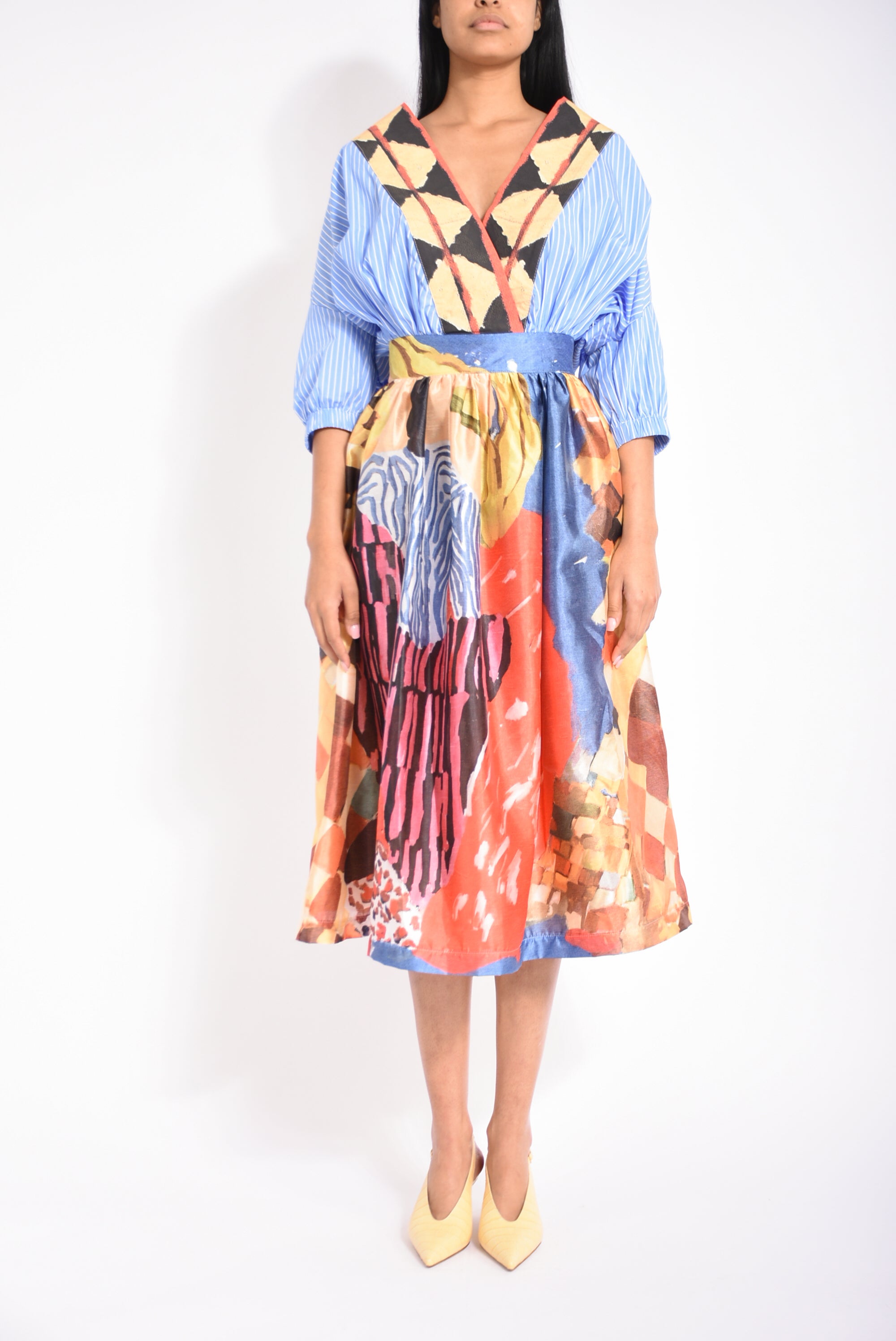 abito lungo in fantasia