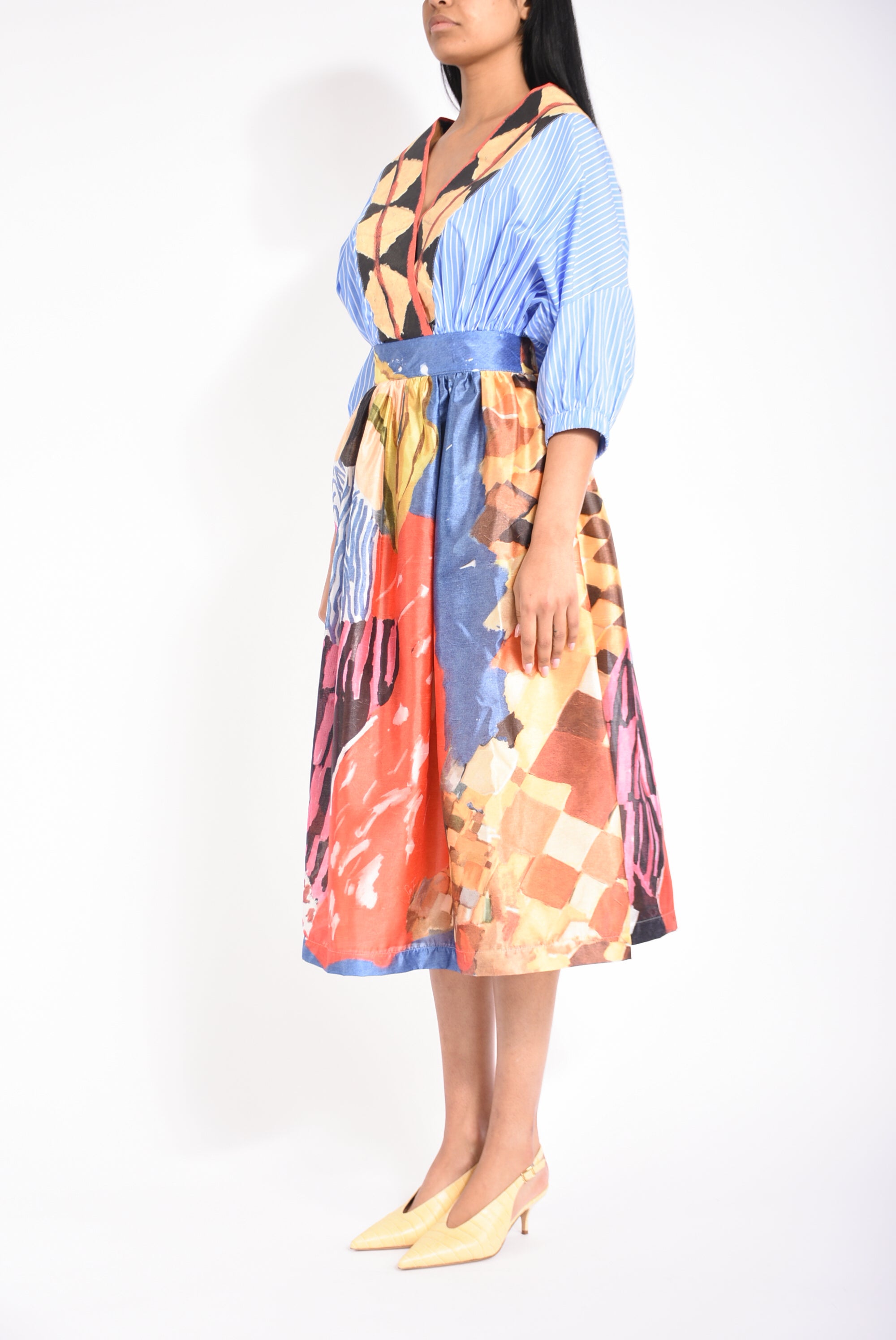 abito lungo in fantasia