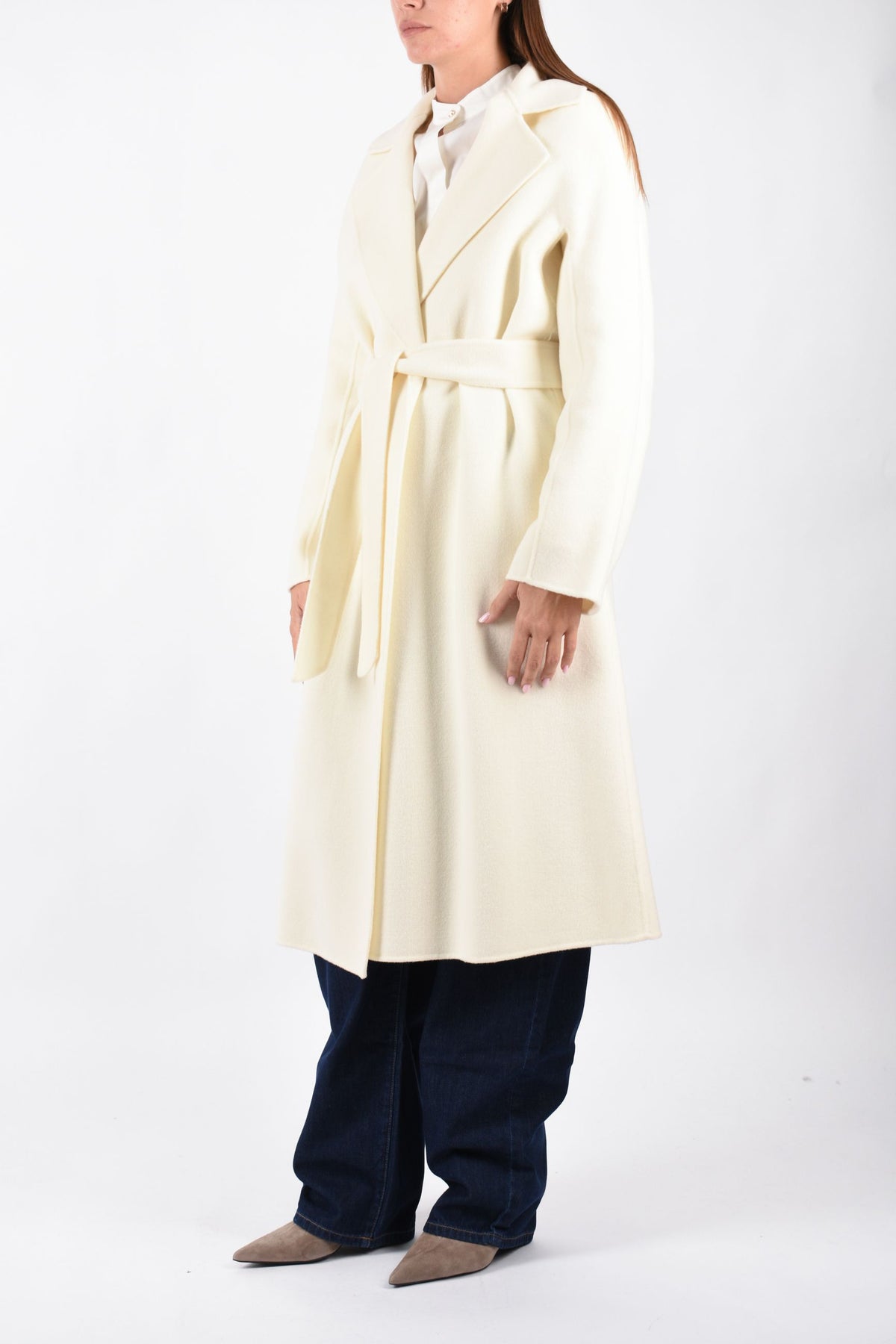 Cappotto lungo a vestaglia in lana, cachemire e seta MSTCLES 2626016021600
