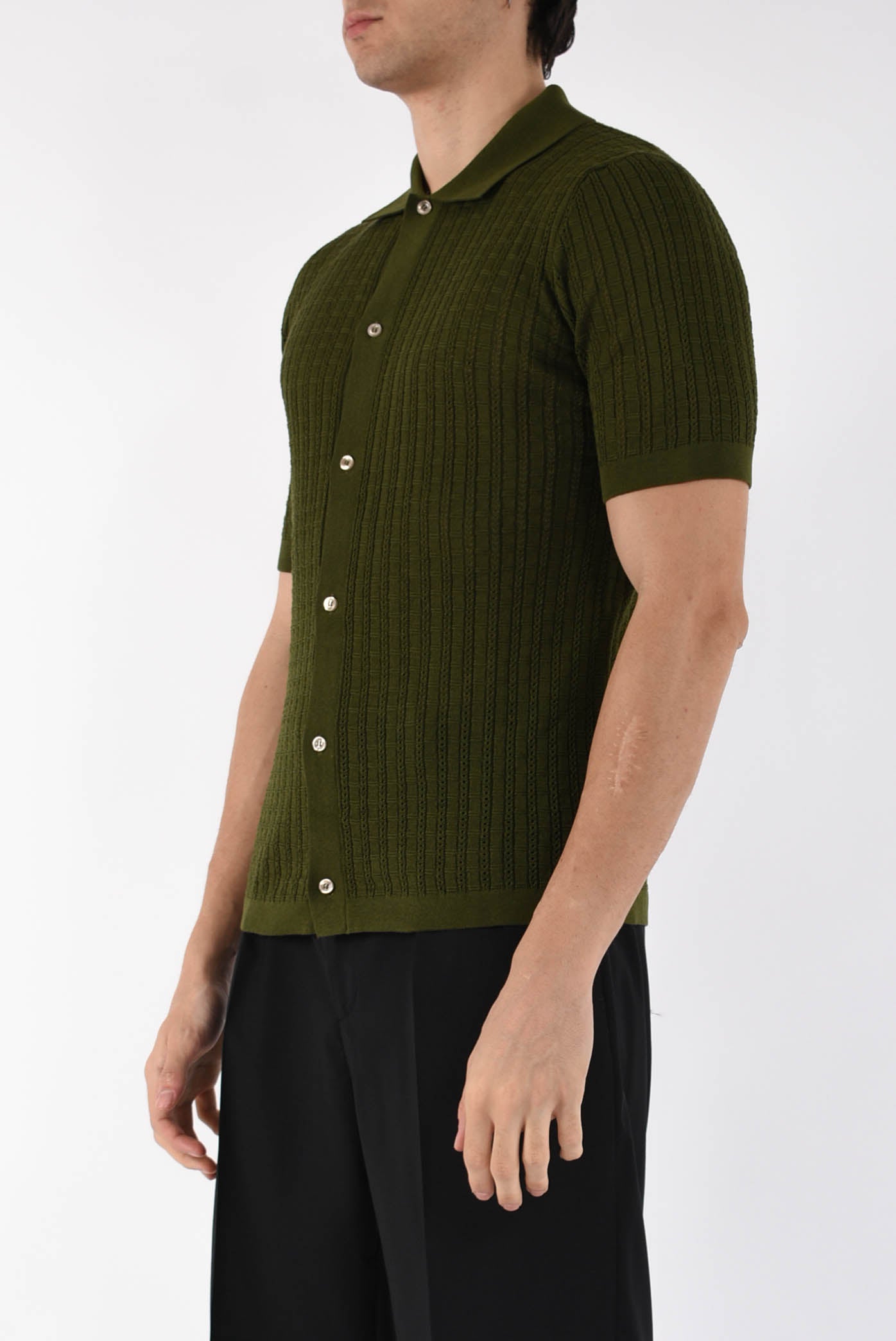 Camicia in cotone operato