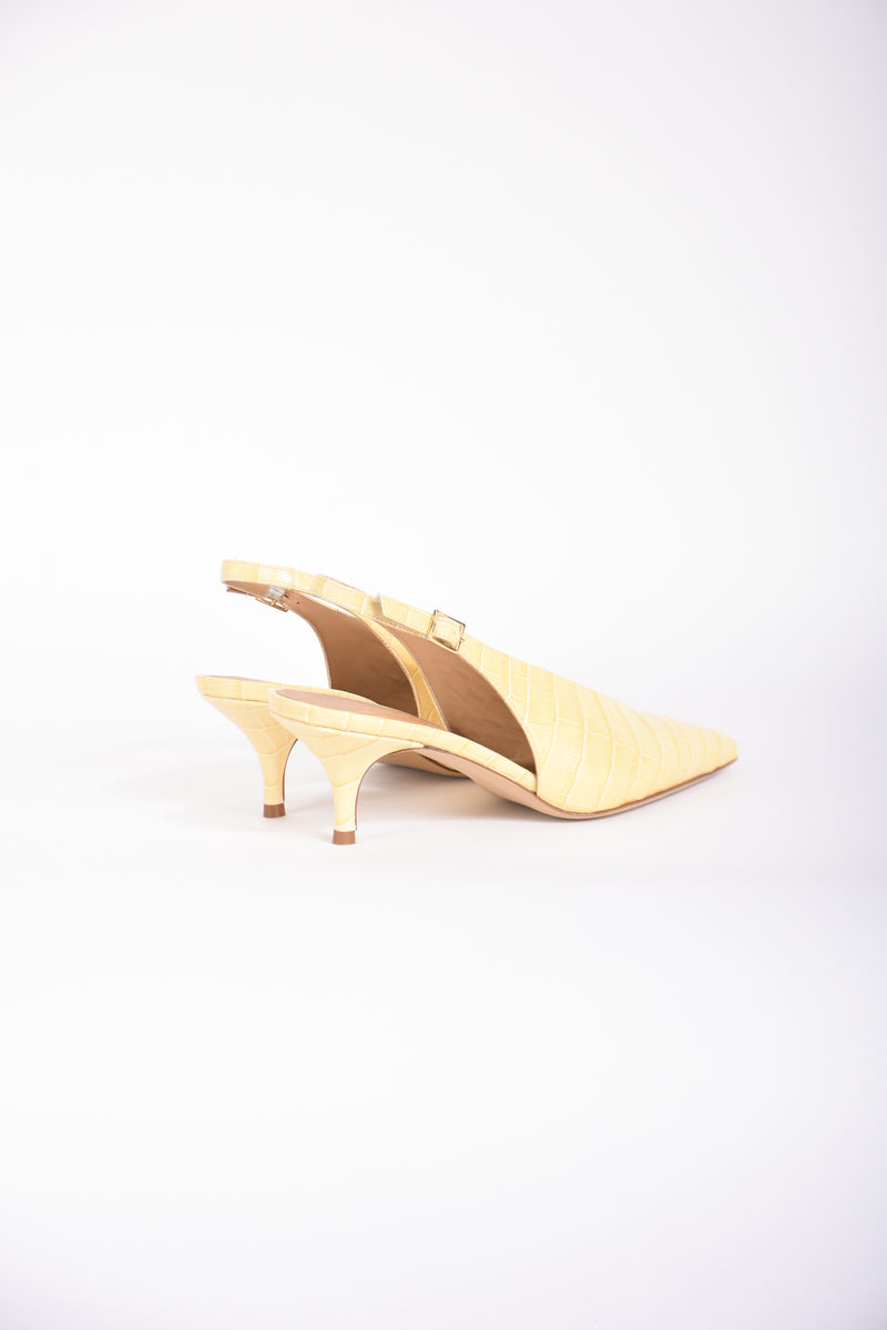 Slingback in pelle cocco