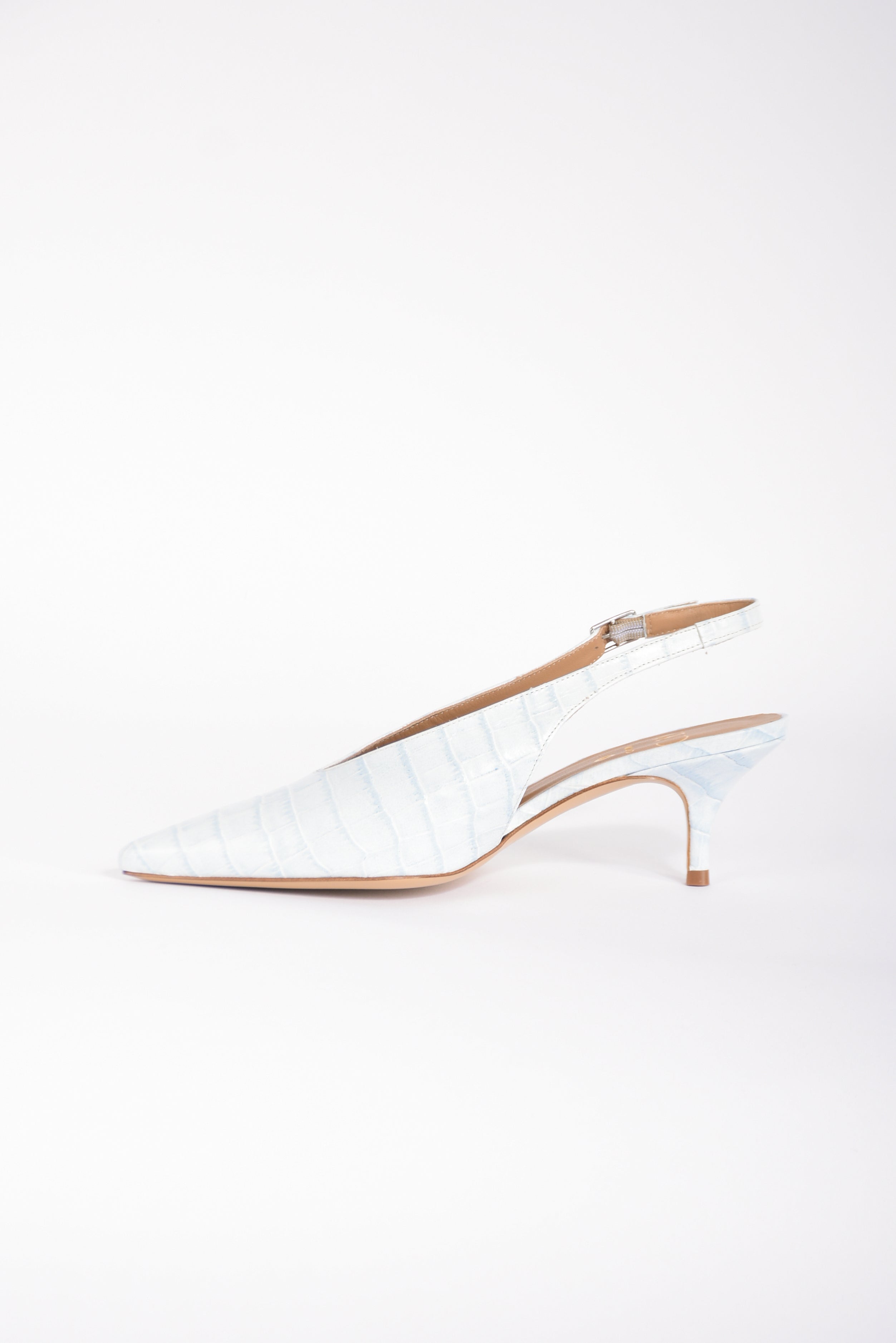 Slingback in pelle cocco