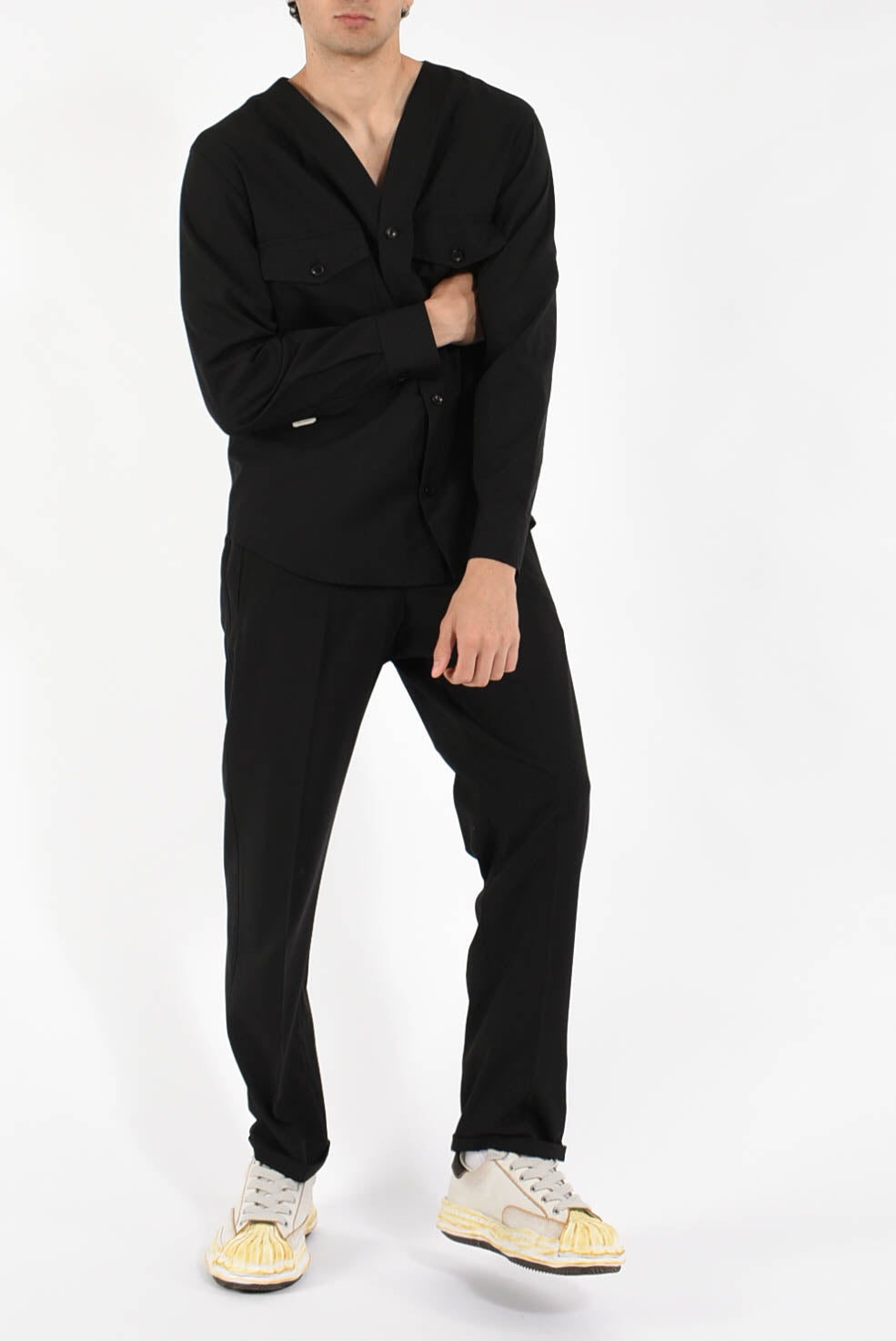 Pantaloni in fresco lana