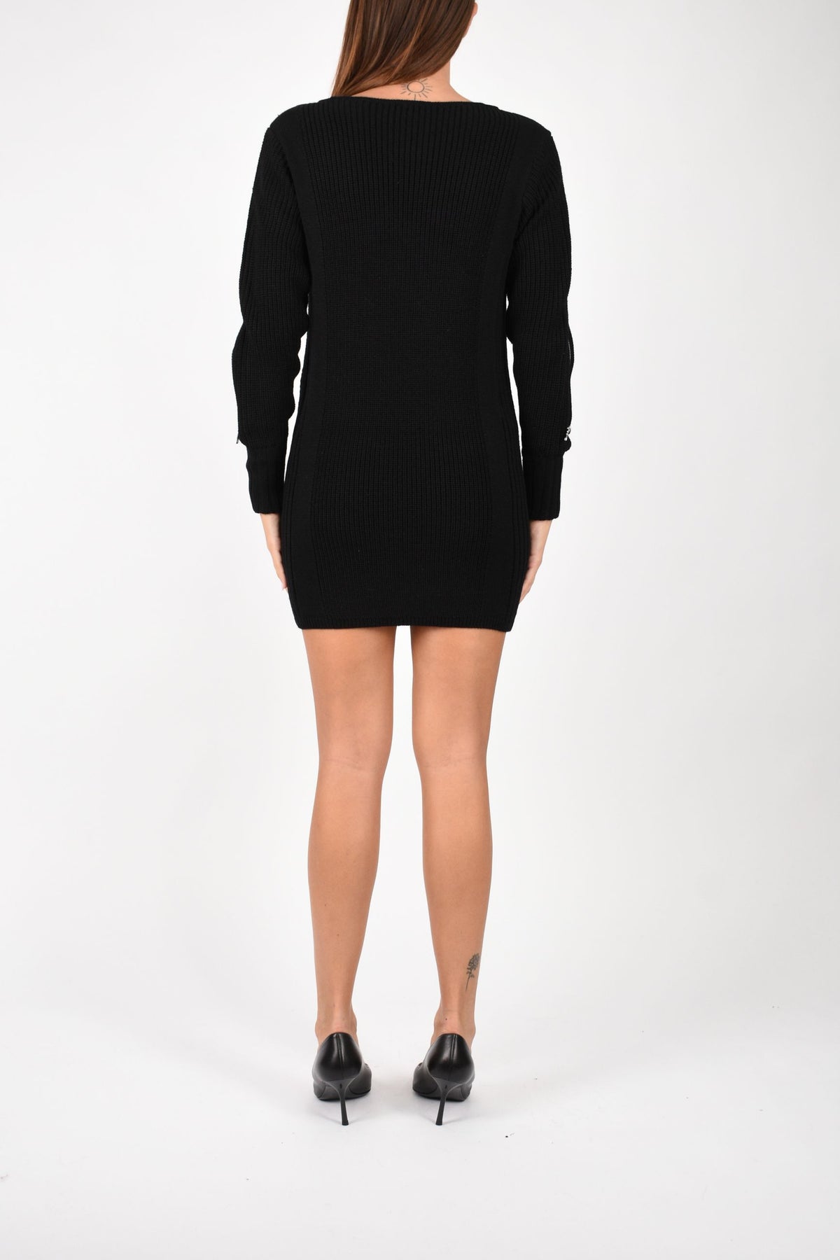 Abito mini in misto lana con zip 2A0071K9O3A