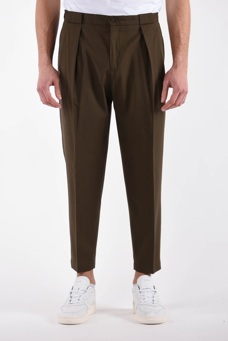 BRIGLIA 1949 Pantaloni portobello in fresco lana