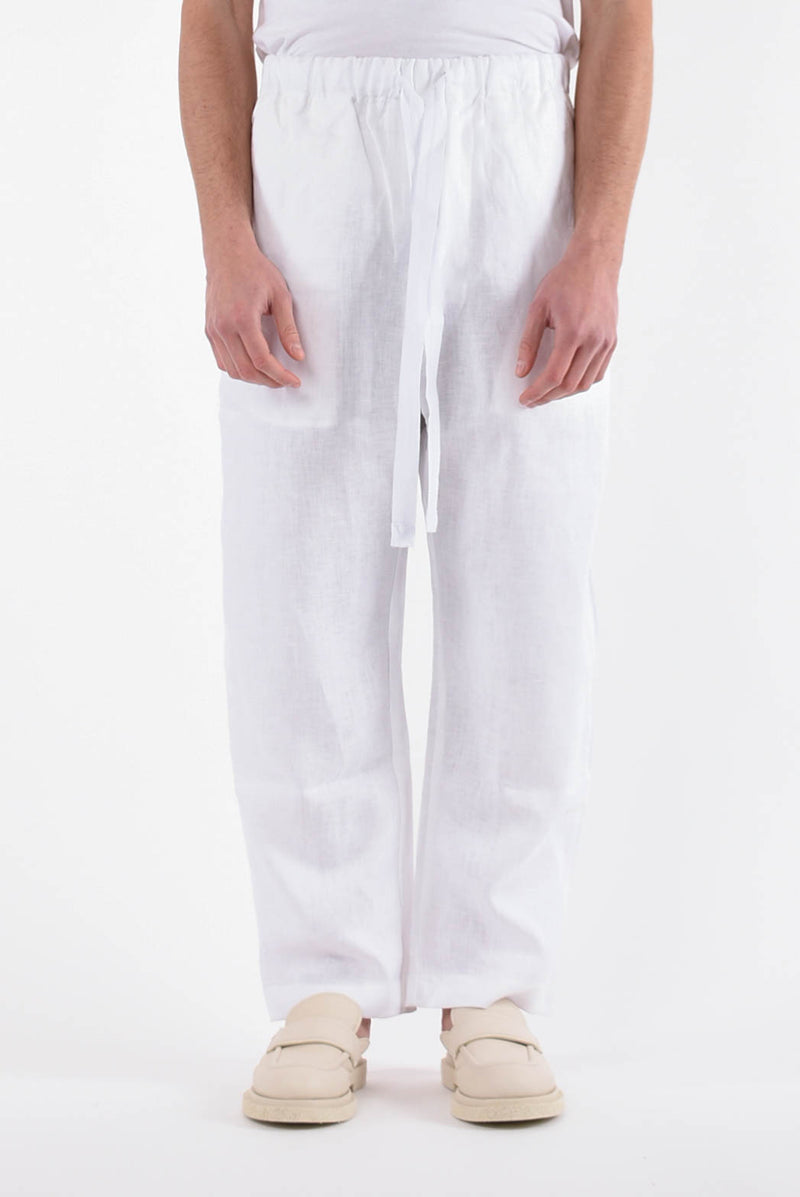 GIOVANNI CAVAGNA Pantaloni jogger in lino