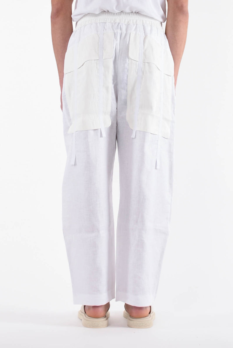 GIOVANNI CAVAGNA Pantaloni jogger in lino