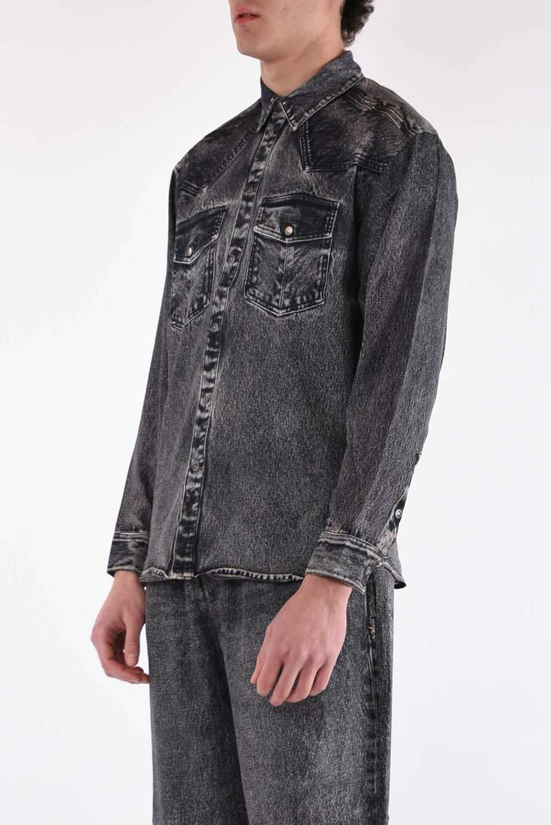 DIESEL Camicia stampata in viscosa