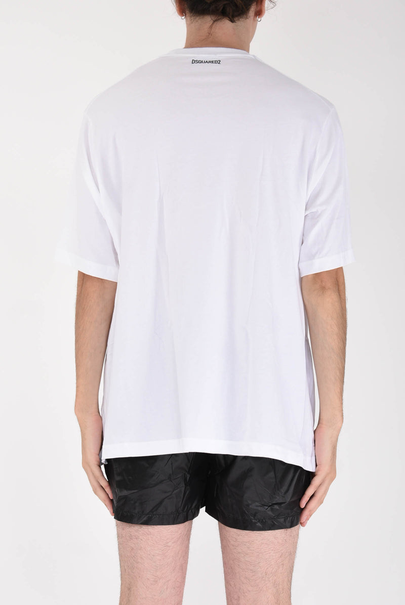 DSQUARED T-shirt con logo in cotone