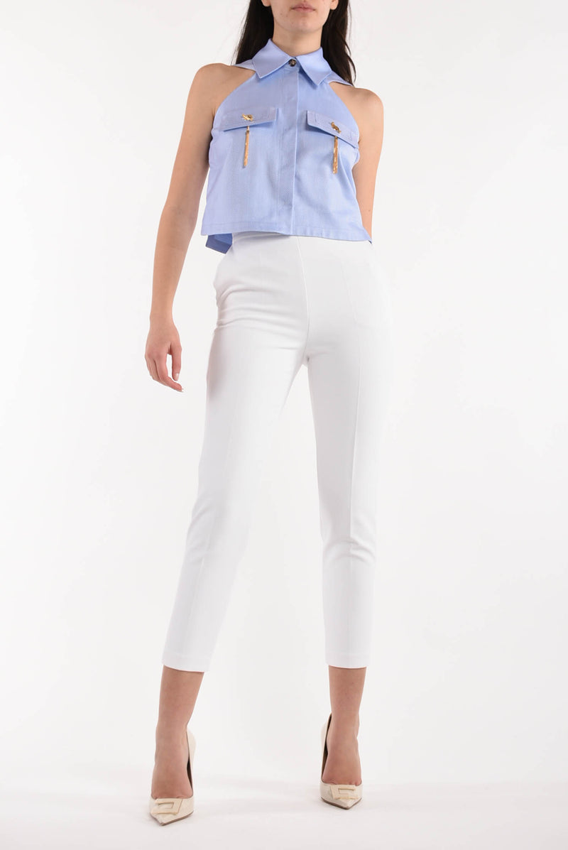 ELISABETTA FRANCHI camicia cropped