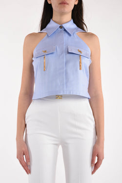 ELISABETTA FRANCHI camicia cropped