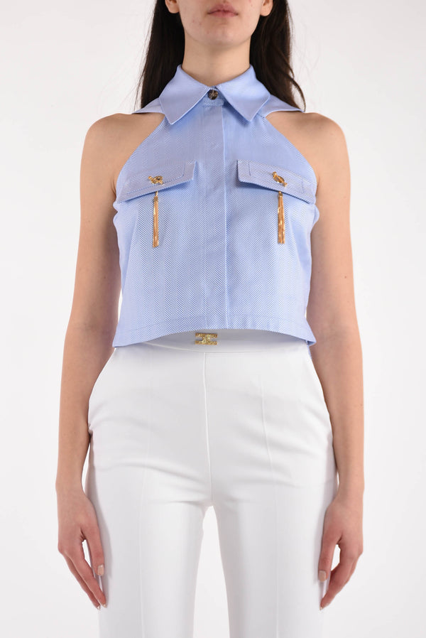 ELISABETTA FRANCHI camicia cropped