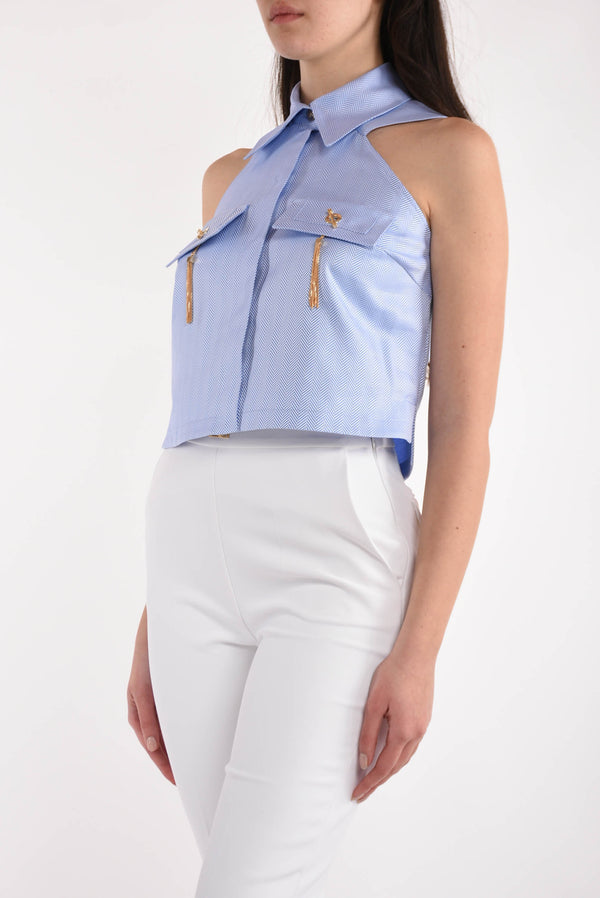ELISABETTA FRANCHI camicia cropped
