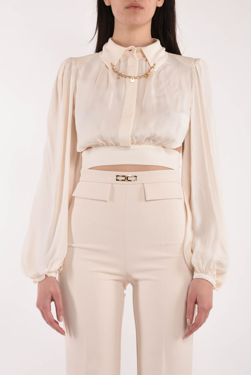 ELISABETTA FRANCHI camicia cropped